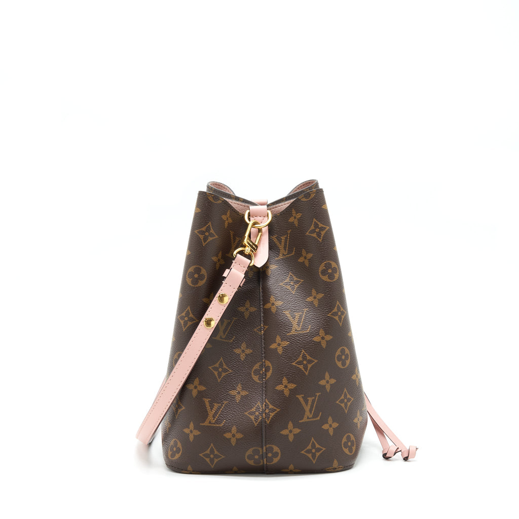 LOUIS VUITTON NEONOE MONOGRAM CANVAS PINK STRAP YEAR 2017
