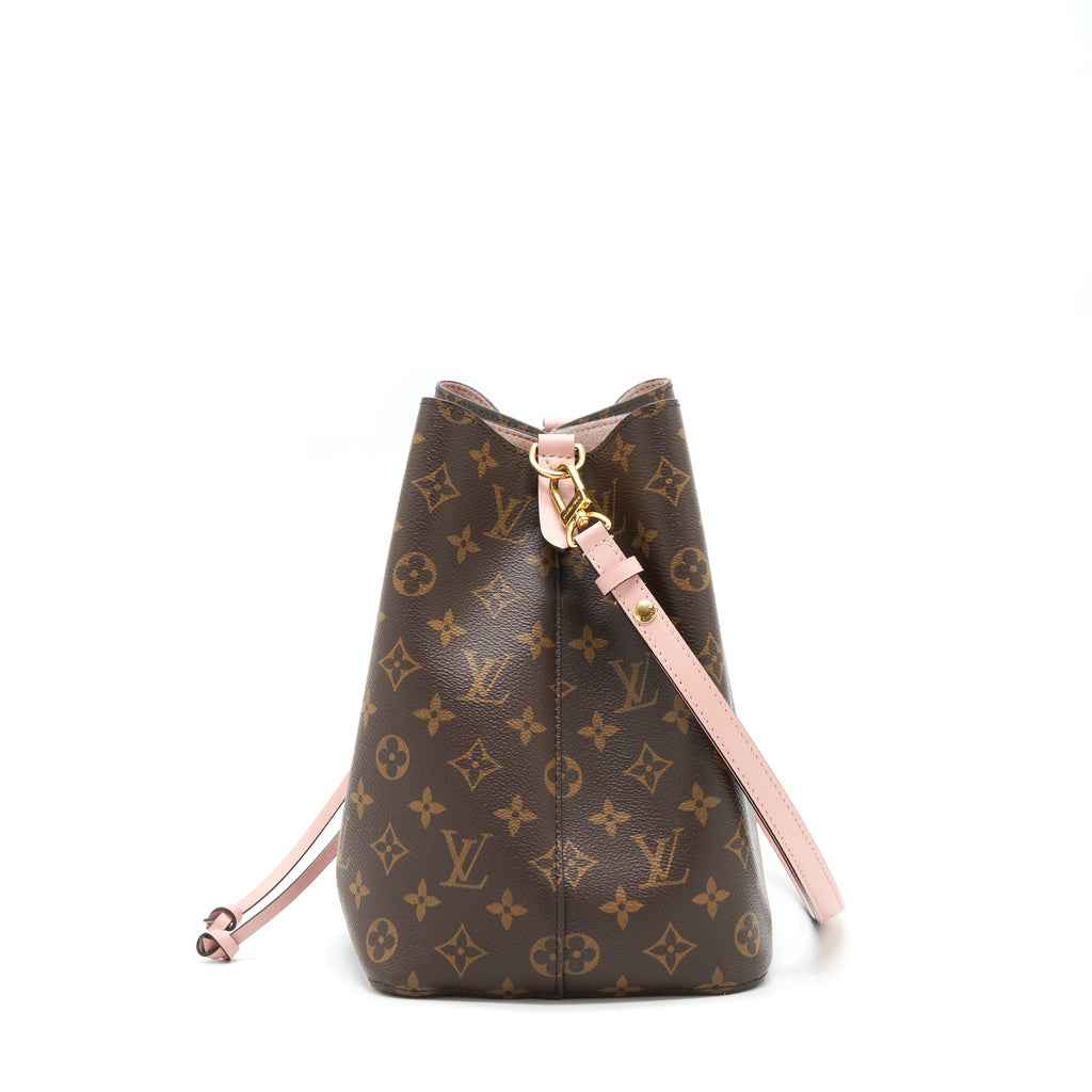 LOUIS VUITTON NEONOE MONOGRAM CANVAS PINK STRAP YEAR 2017