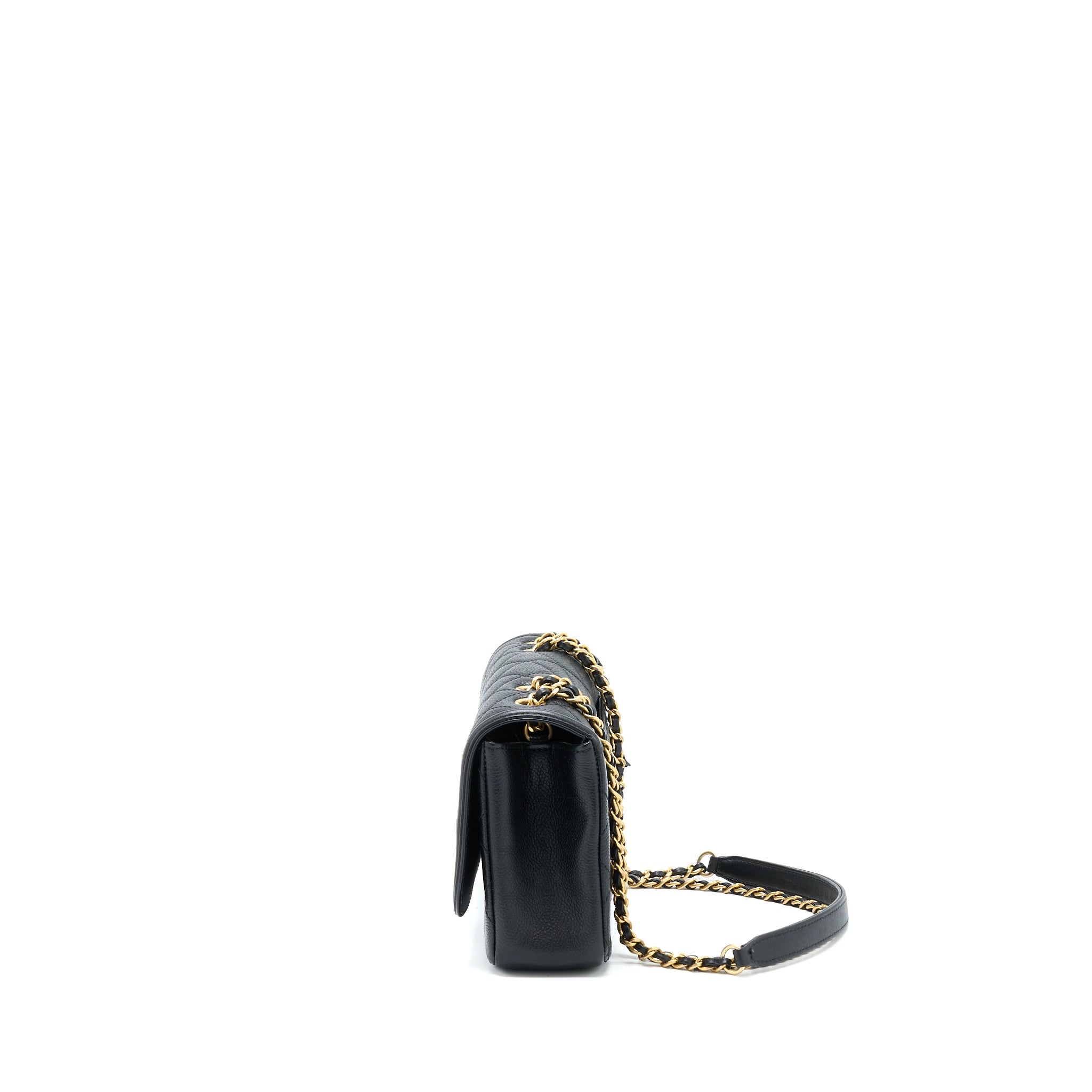 CHANEL FILIGREE FLAP BAG CAVIAR BLACK GHW
