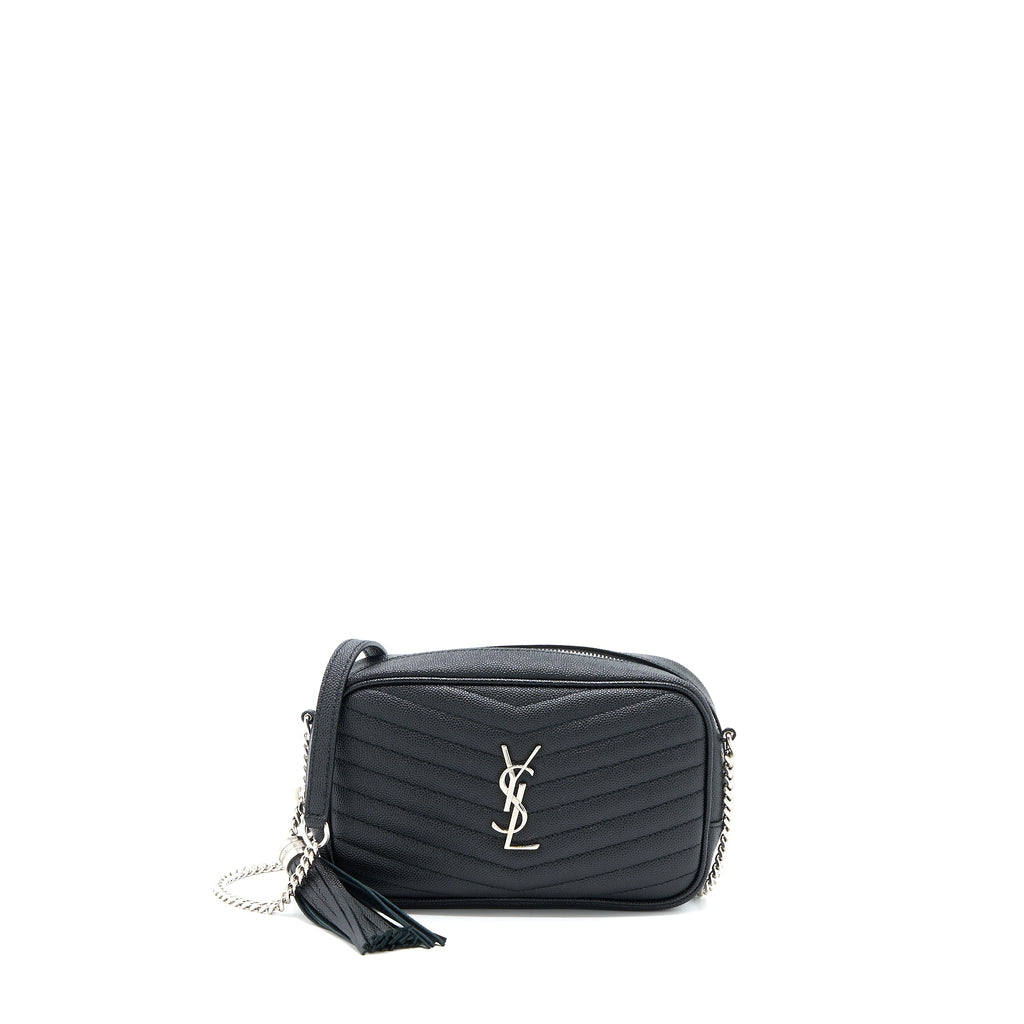 SAINT LAURENT/YSL MINI LOU BAG CALFSKIN BLACK SHW