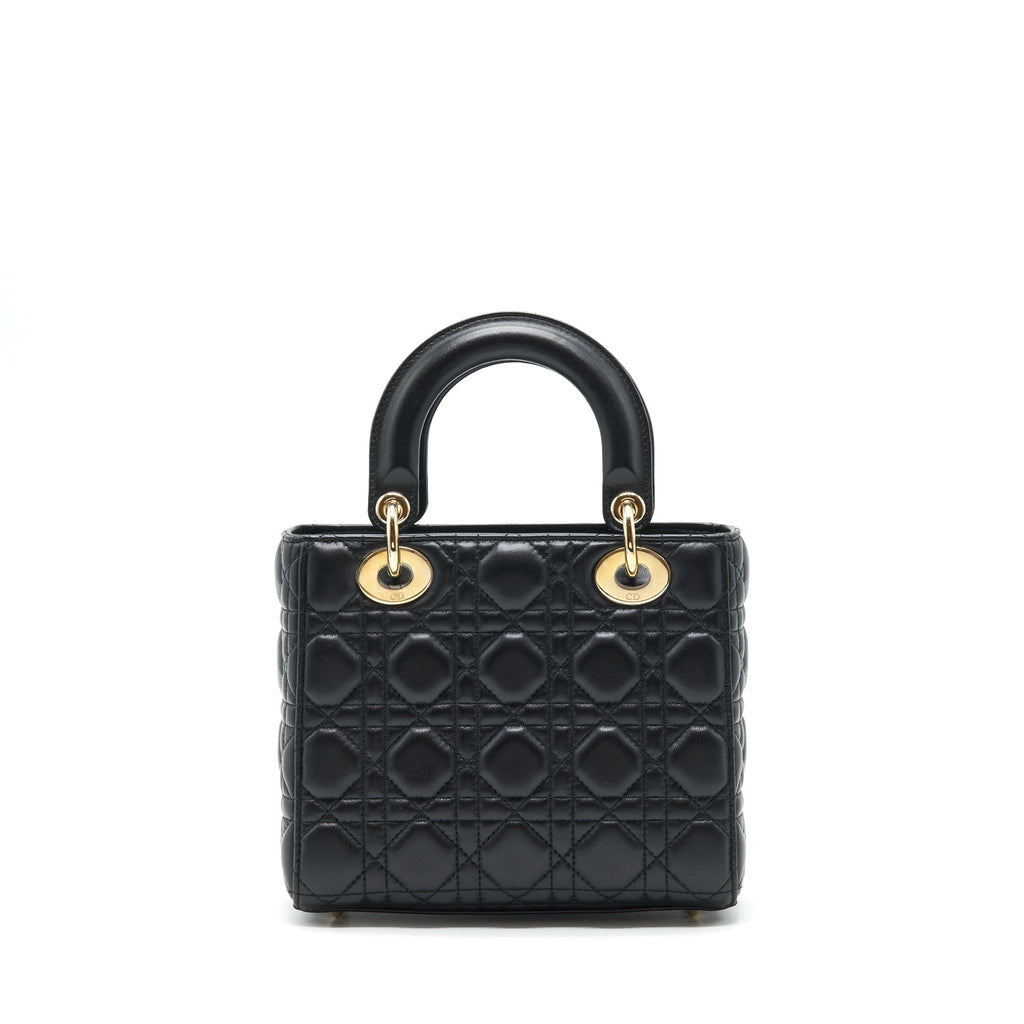 DIOR LADY DIOR SMALL MY ABC BAG LAMBSKIN BLACK LGHW