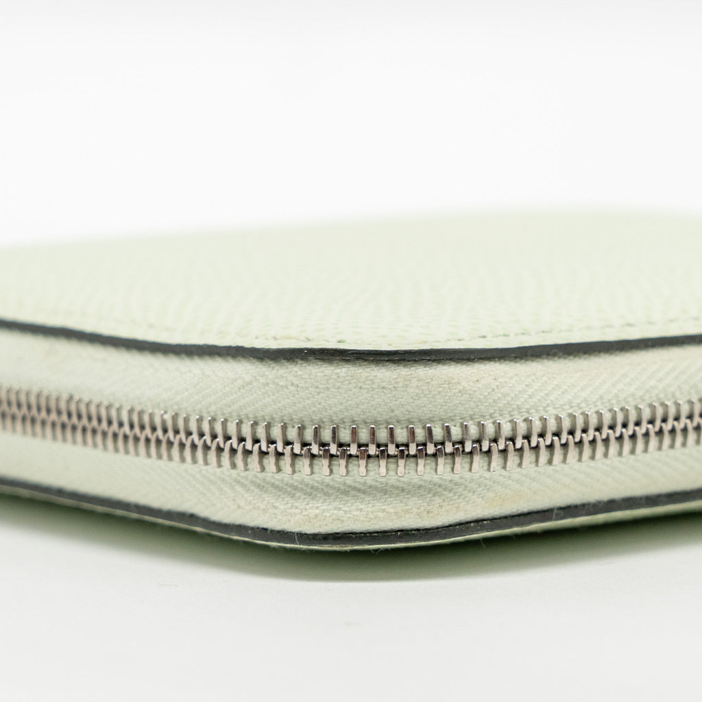 HERMES SILK IN COMPACT WALLET EPSOM VERT FIZZ/MULTICOLOUR SHW