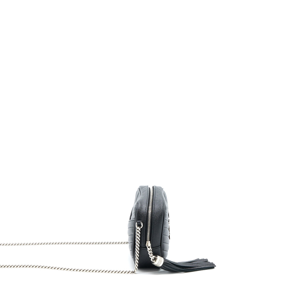 SAINT LAURENT/YSL MINI LOU BAG CALFSKIN BLACK SHW