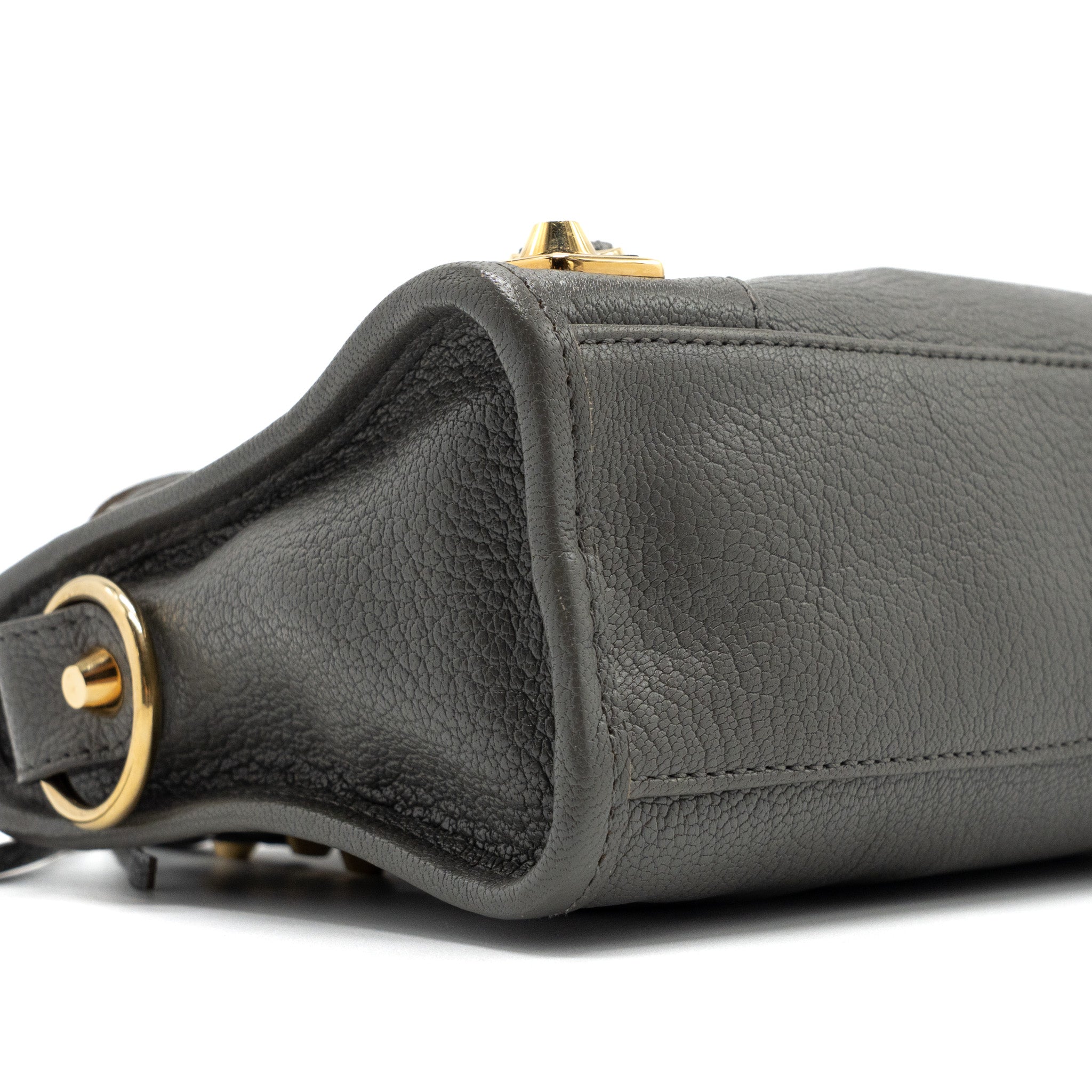BALENCIAGA MINI CITY BAG GREY GHW