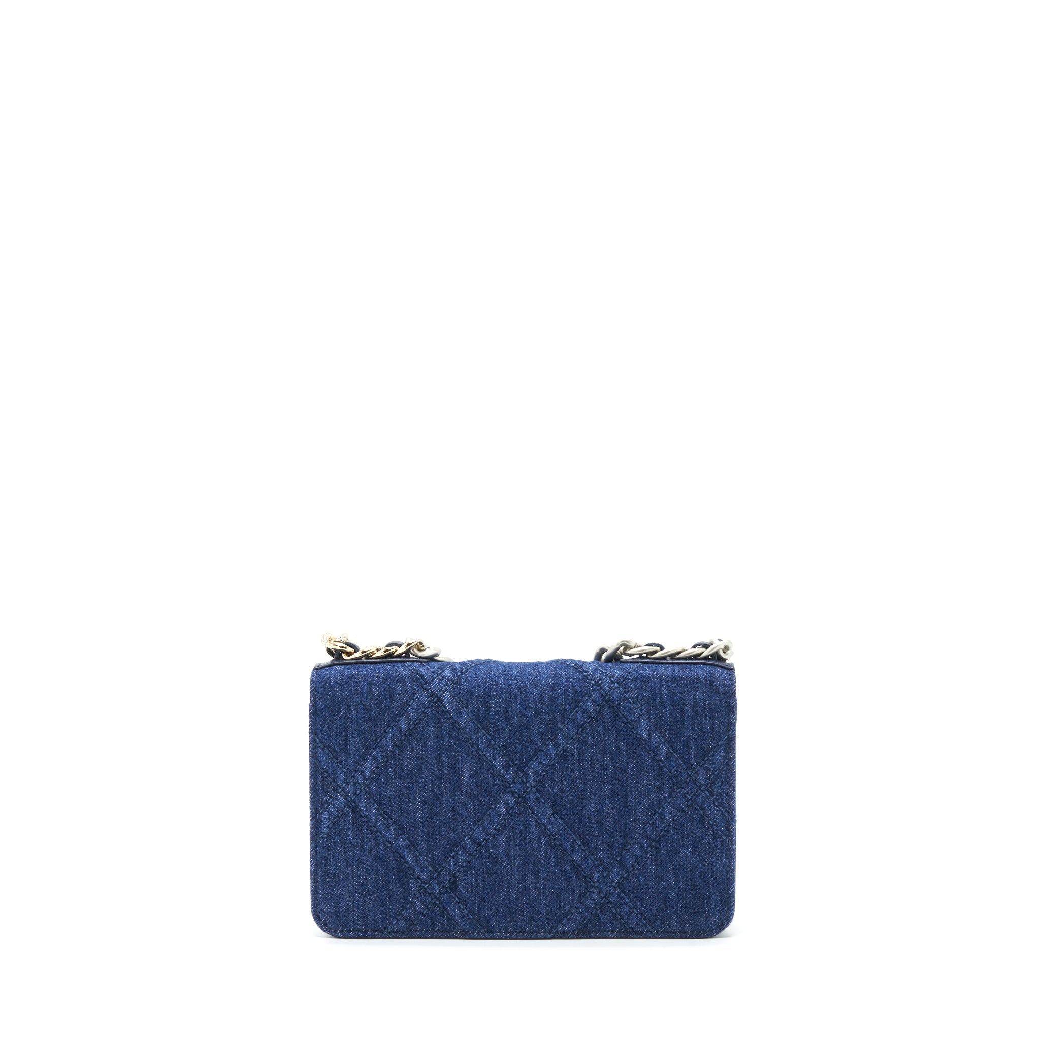 CHANEL 22P DENIM 19 WALLET ON CHAIN MULTICOLOUR HARDWARE(MICROCHIP)
