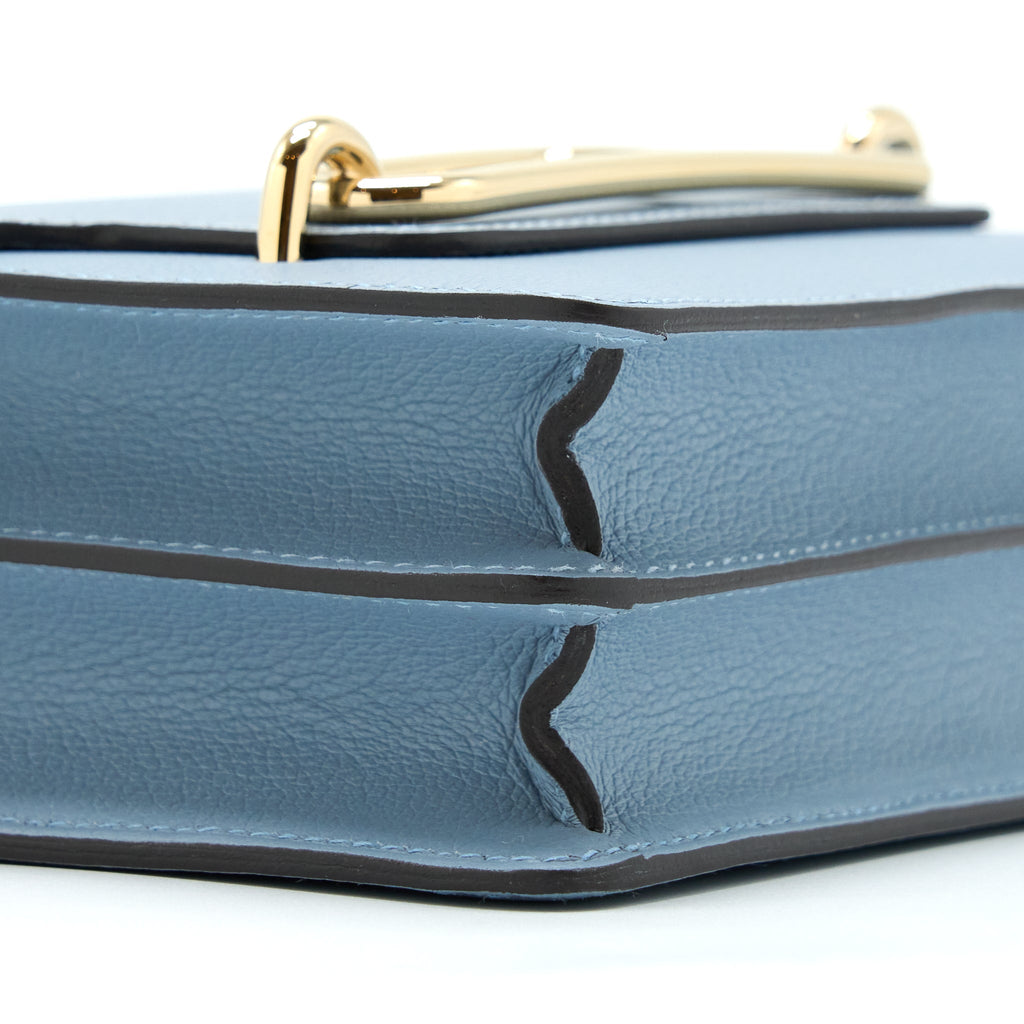 HERMES MINI ROULIS EVERCOLOR BLEU LIN GHW