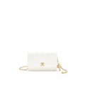 CHANEL PEARL CRUSH WALLET ON CHAIN WHITE GHW
