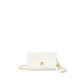 CHANEL PEARL CRUSH WALLET ON CHAIN WHITE GHW