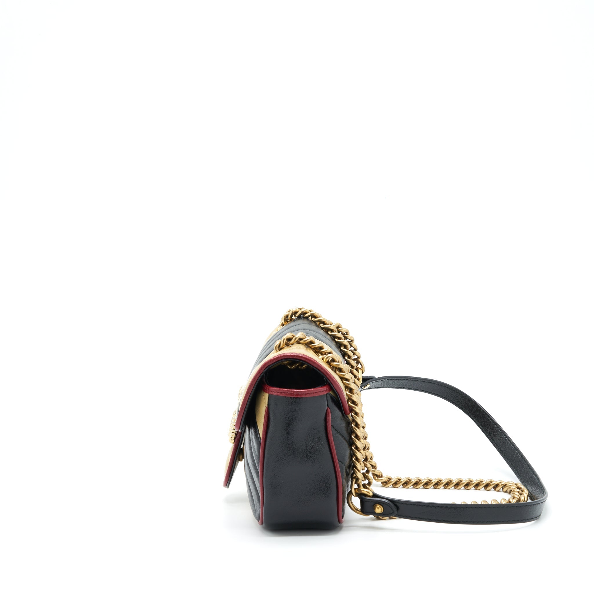 GUCCI MINI GG MARMONT FLAP BAG LIMITED EDITION MULTICOLOR GHW