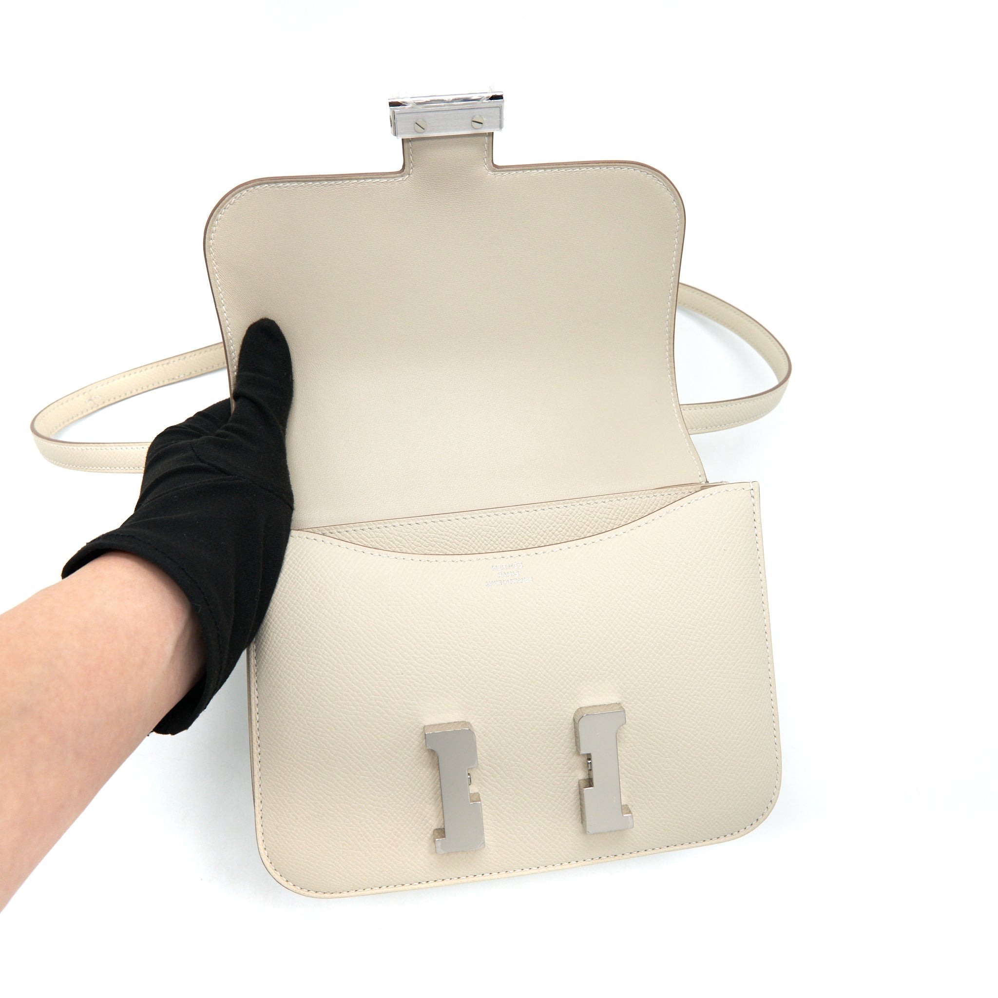 HERMES CONSTANCE MINI CRAIE SHW EPSOM LEATHER