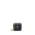 CHANEL 23C MINI VANITY WITH CHAIN CAVIAR BLACK LGHW (MICROCHIP)