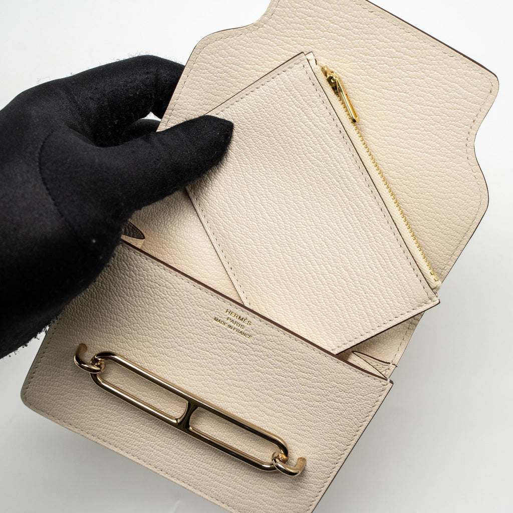 HERMES ROULIS SLIM CHEVRE MYSORE NATA LGHW