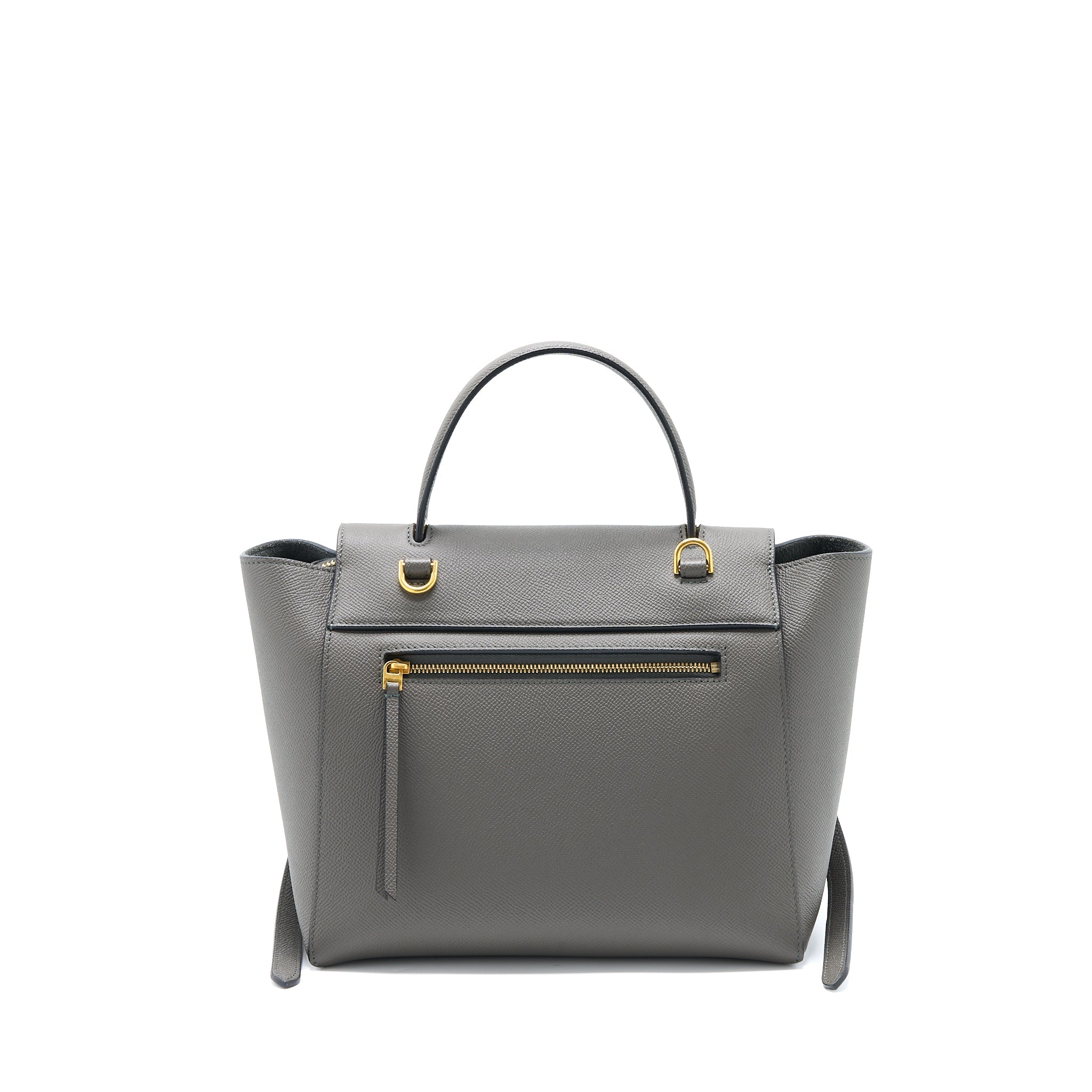 CELINE MICRO BELT BAG GRAINED CALFSKIN GREY GHW