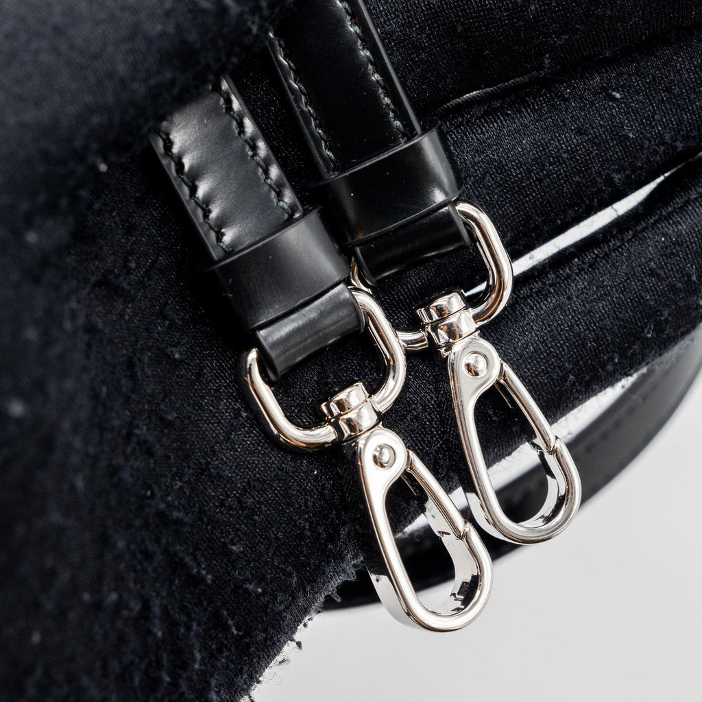 PRADA SMALL BRUSHED LEATHER TOTE BLACK SHW