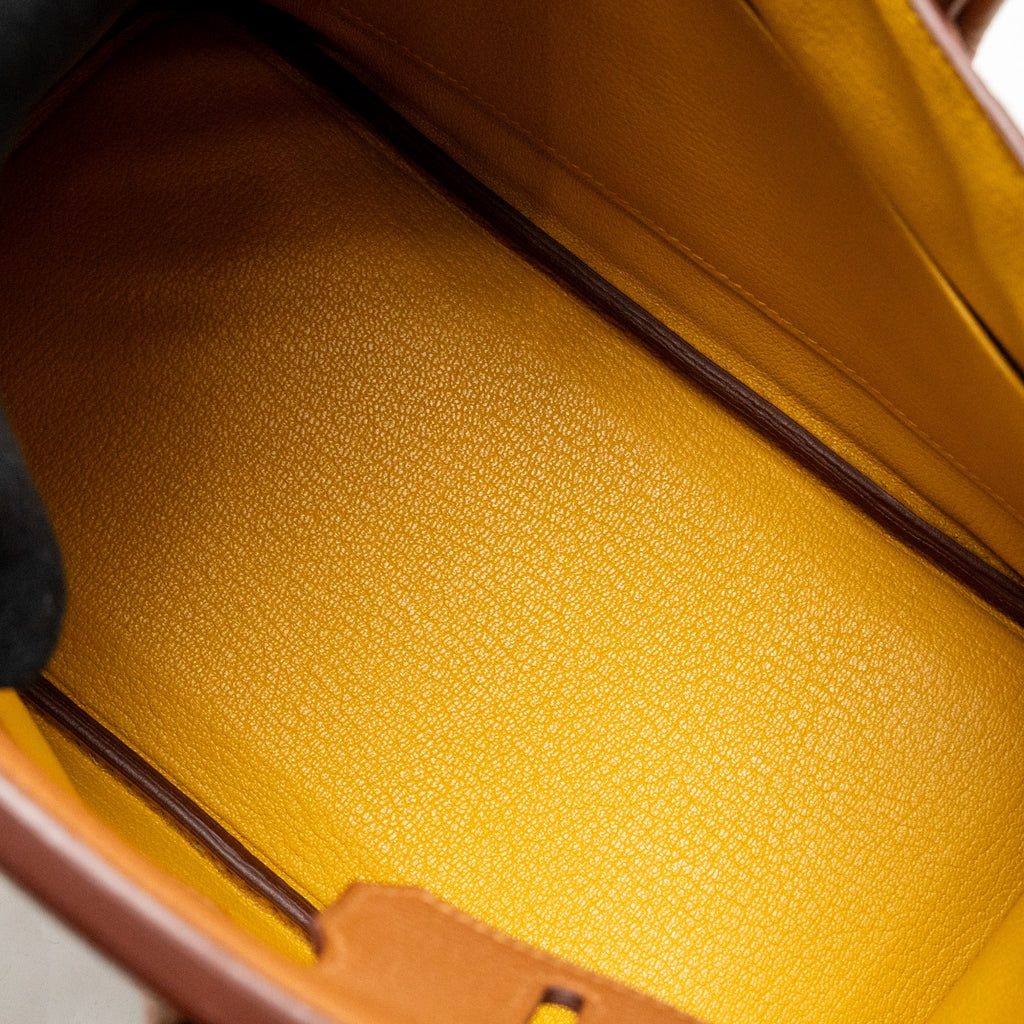 HERMES BIRKIN 25 OFFICER TOGO/SWIFT GOLD/AMBRE SHW