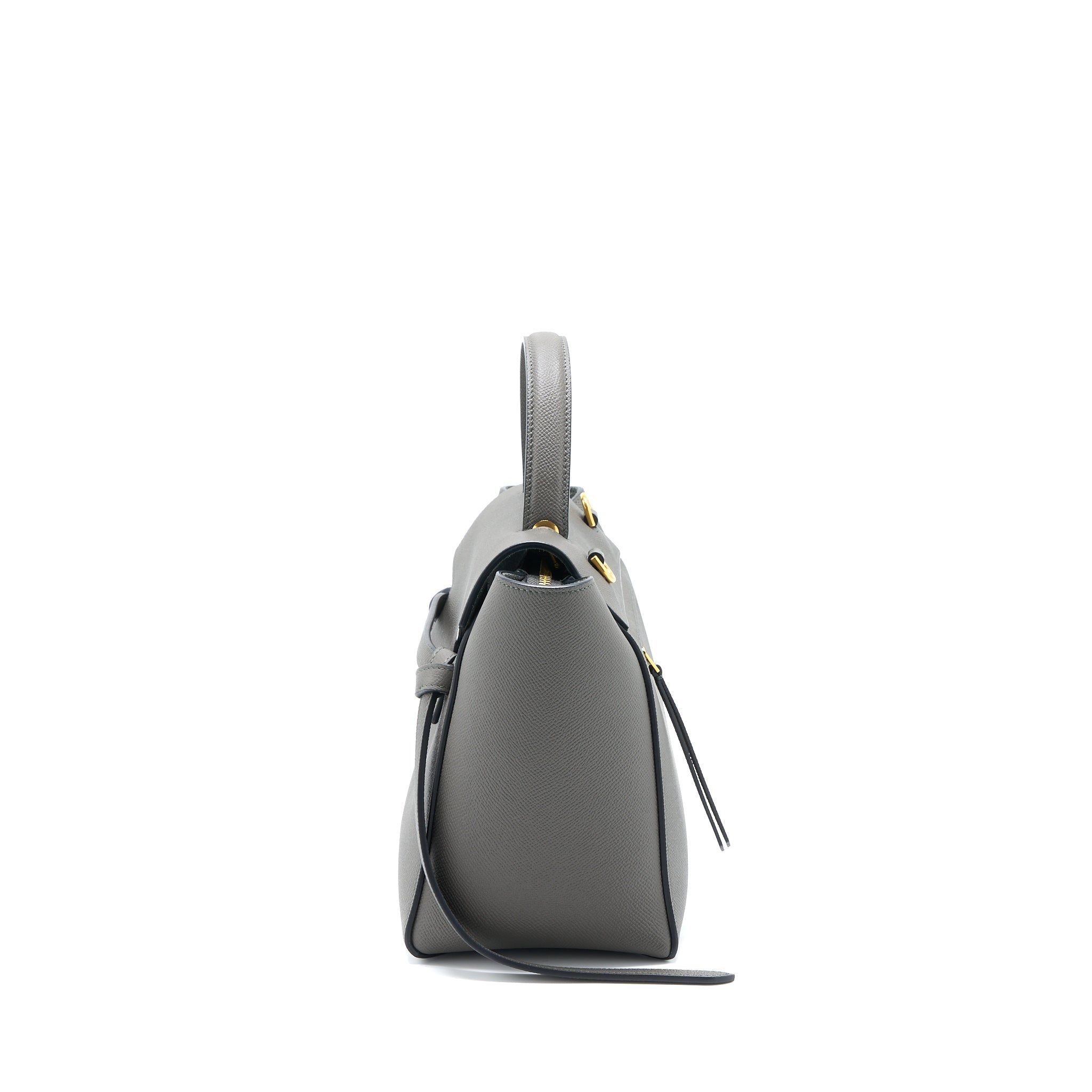 CELINE MICRO BELT BAG GRAINED CALFSKIN GREY GHW