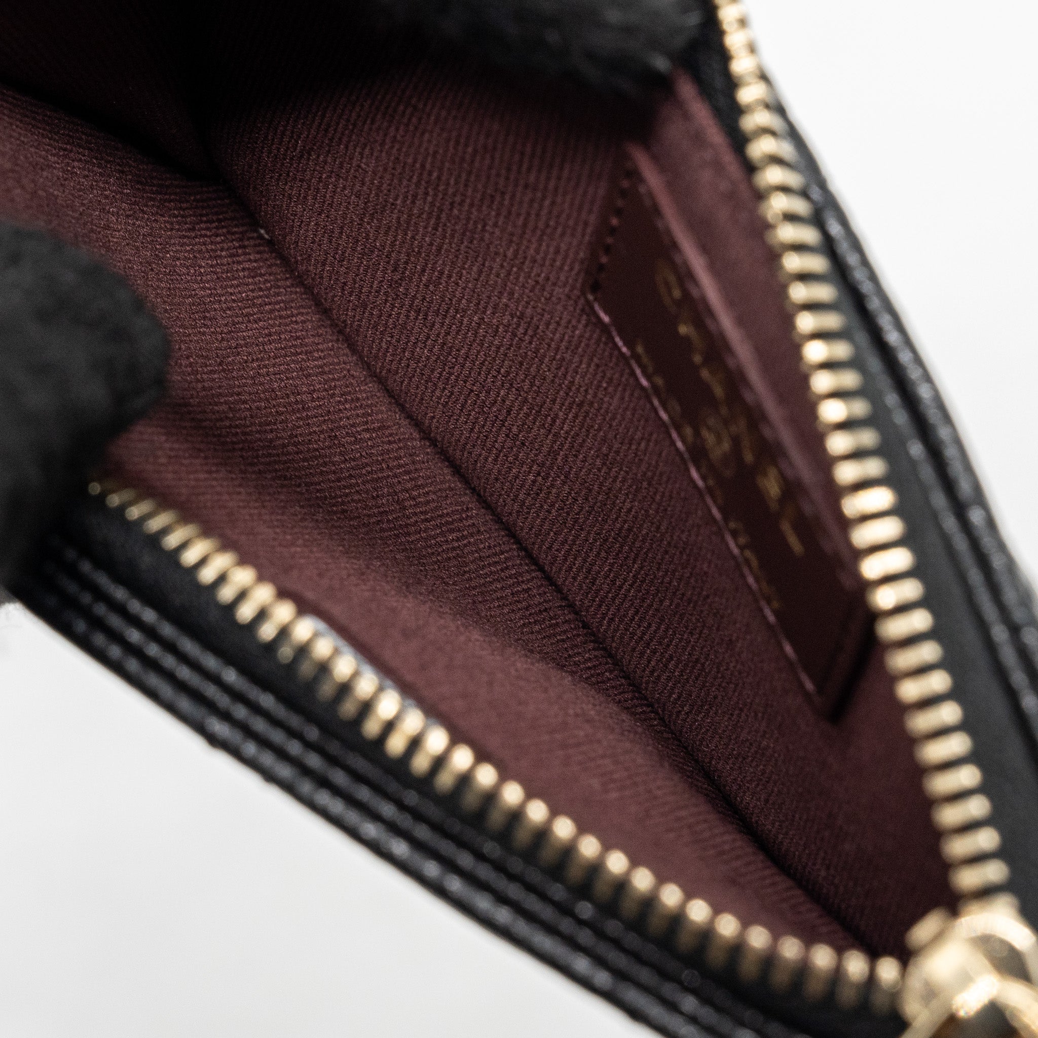 CHANEL FLAP WITH ZIP CARD HOLDER CAVIAR BLACK GHW (MICROCHIP)
