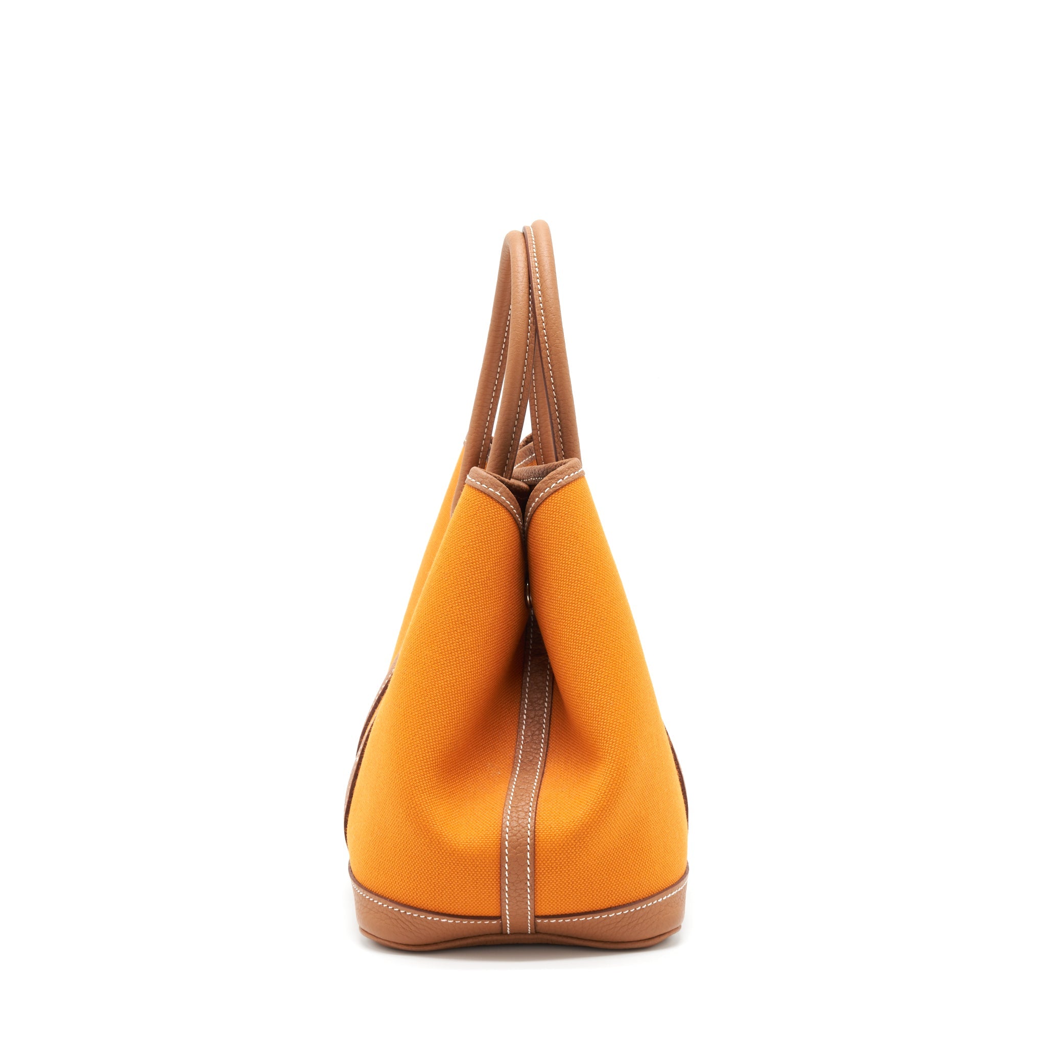 HERMES GARDEN PARTY CANVAS 30 ABRICOT / GOLD SHW