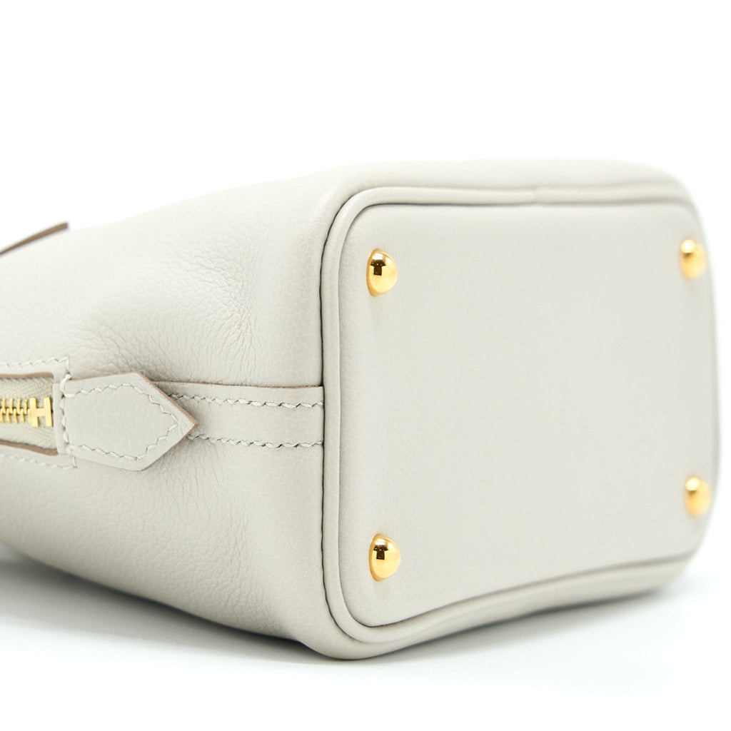 HERMES MINI BOLIDE EVERCOLOR GRIS PEARL GHW