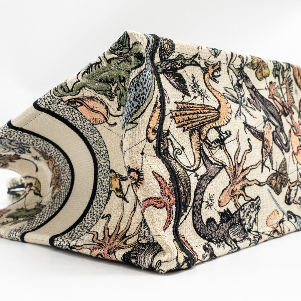 DIOR MEDIUM BOOK TOTE EMBROIDERY CANVAS MULTICOLOUR
