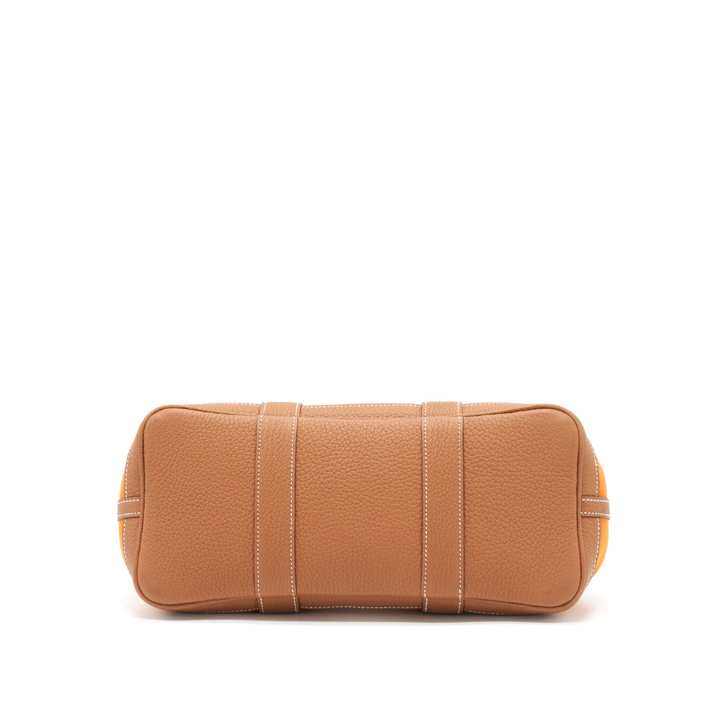 HERMES GARDEN PARTY CANVAS 30 ABRICOT / GOLD SHW