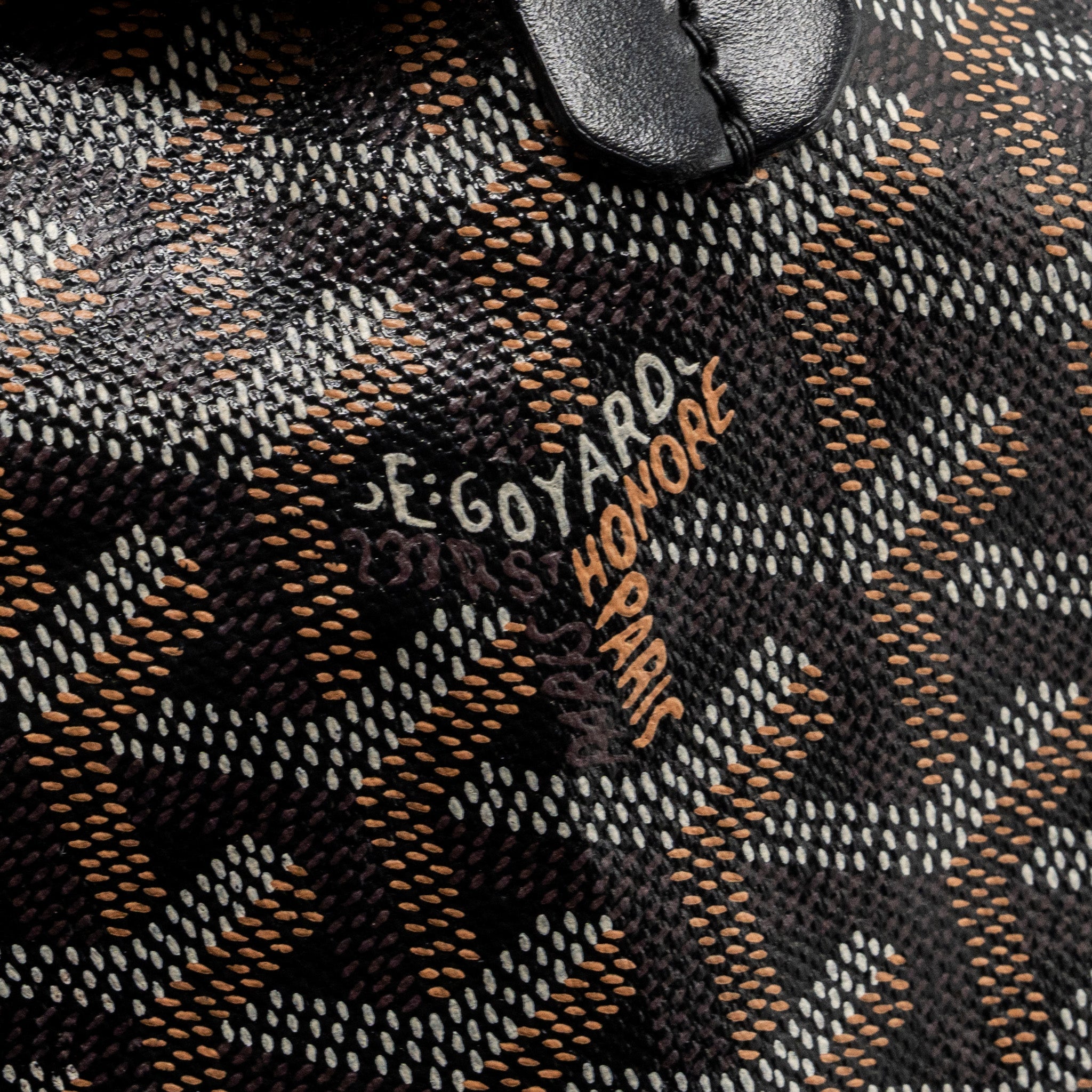 GOYARD SAINT LOUIS PM TOTE BAG GOYARDINE CANVAS BLACK SHW