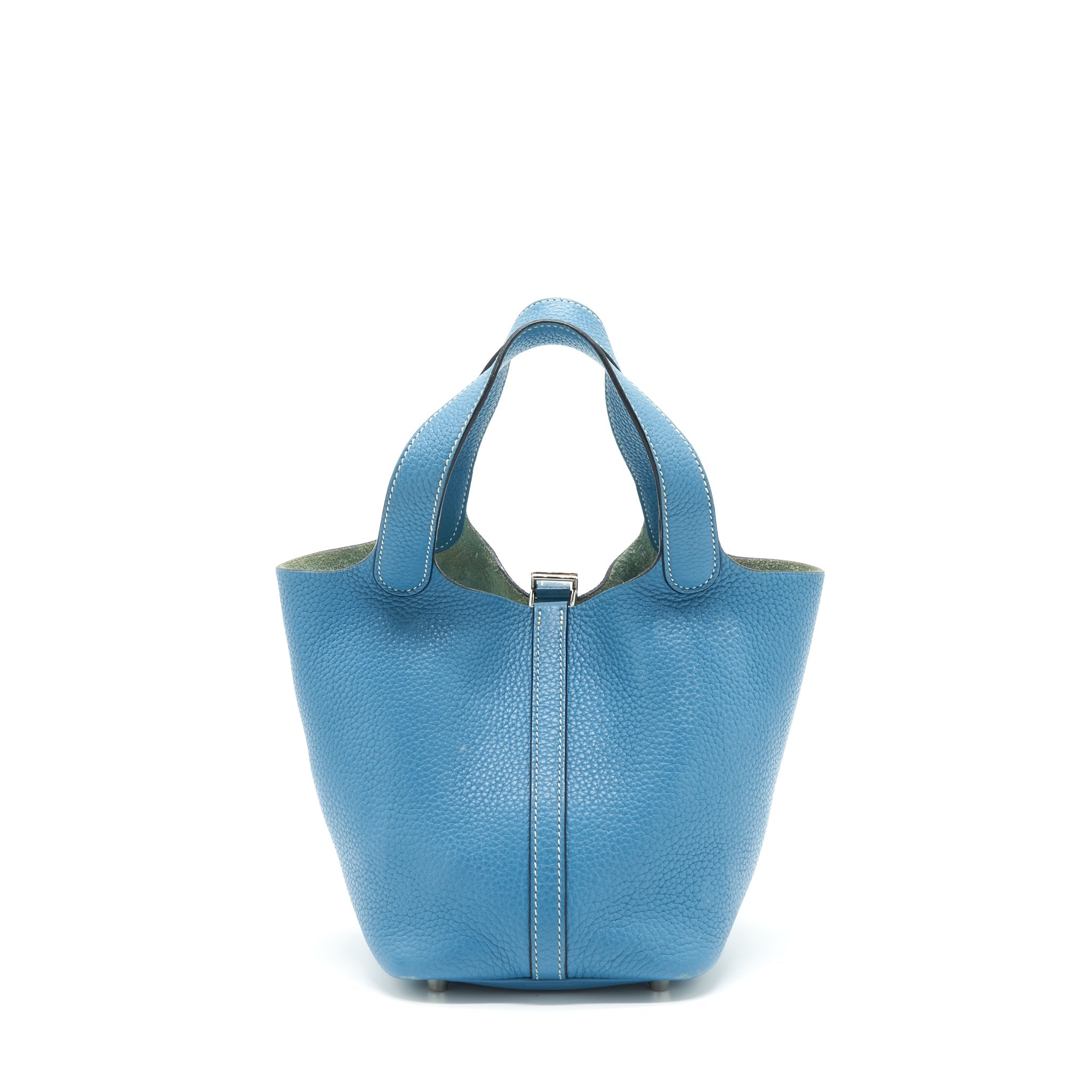 HERMES PICOTIN 18 LOCK BAG CLEMENCE BLUE JEANS SHW
