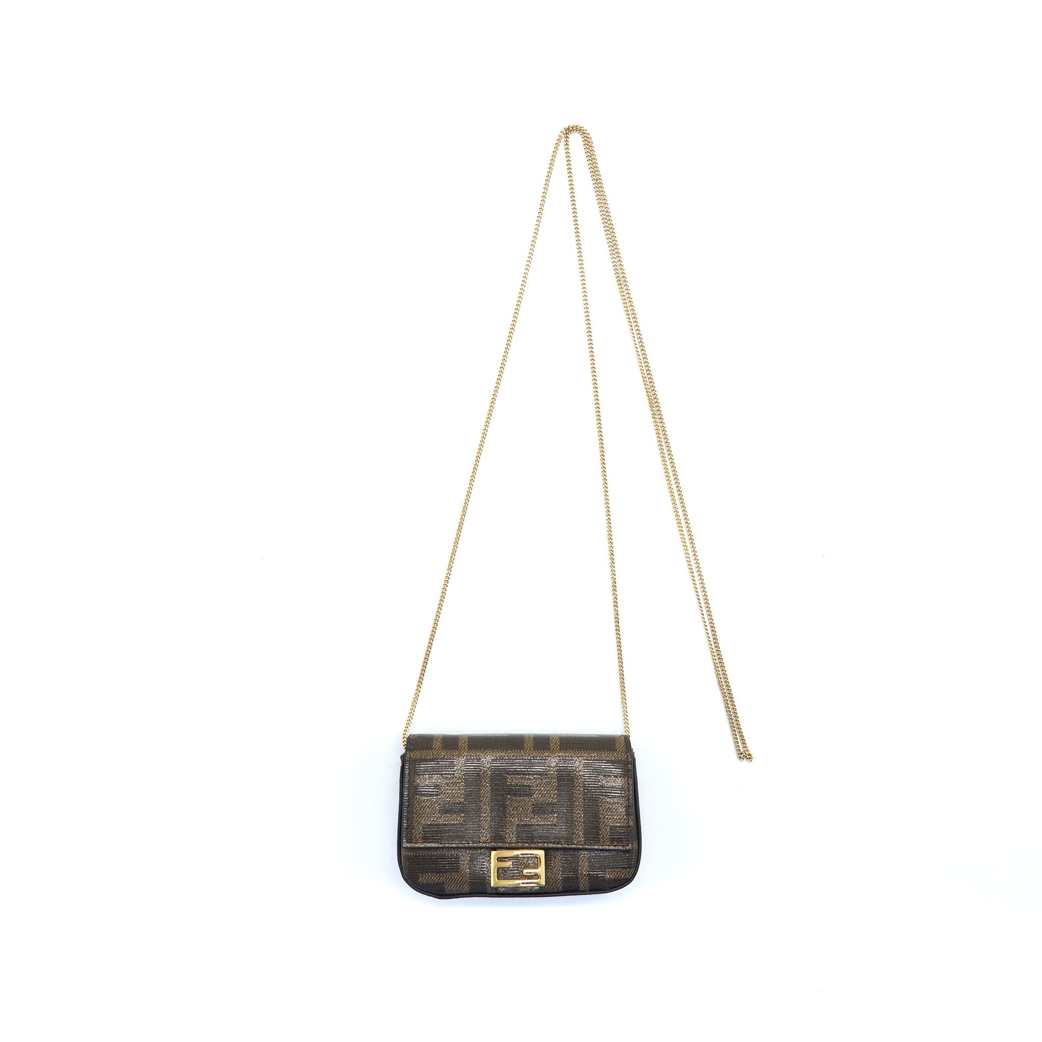 FENDI MINI CROSSBODY POUCHE WITH CHAIN