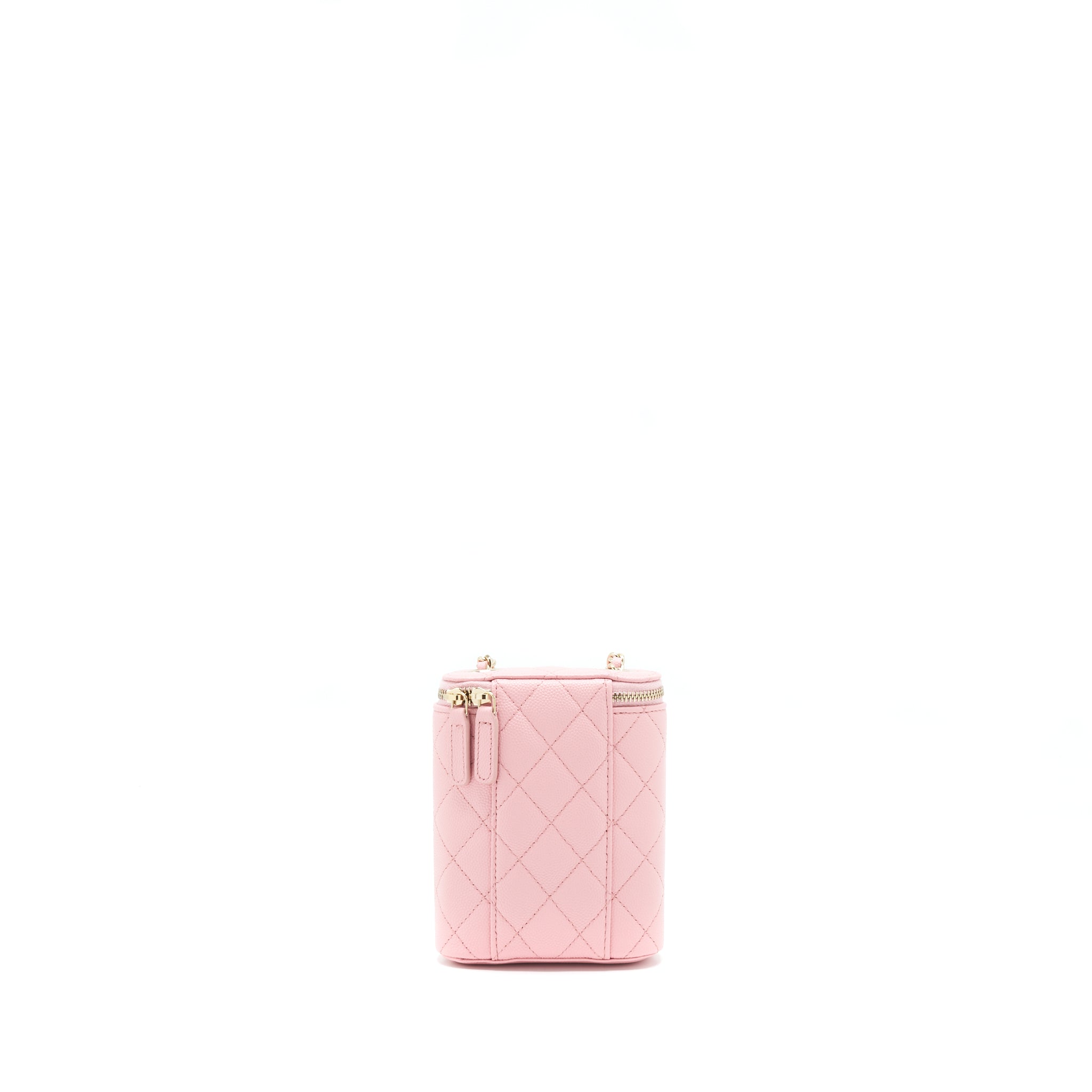 CHANEL 22C VERTICAL VANITY ON CHAIN CAVIAR SAKURA PINK LGHW