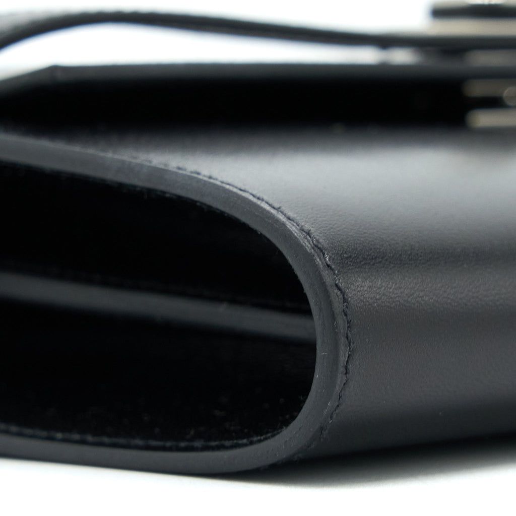 HERMES KELLY TO GO BOX LEATHER BLACK SHW