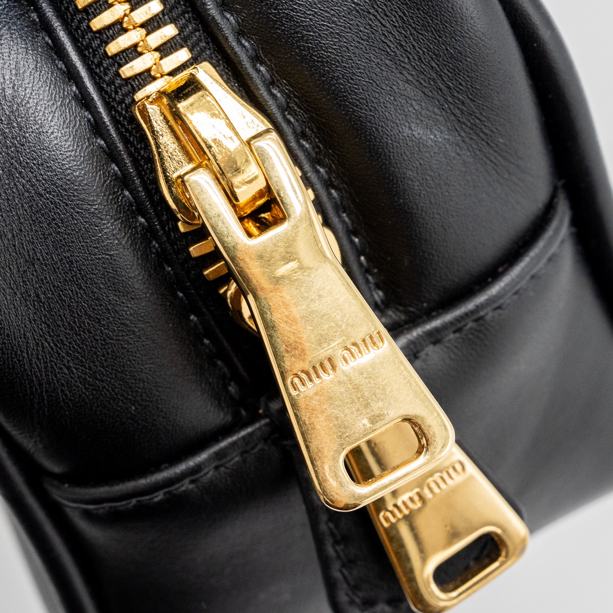MIUMIU ARCADIE TOP HANDLE BAG BLACK GHW