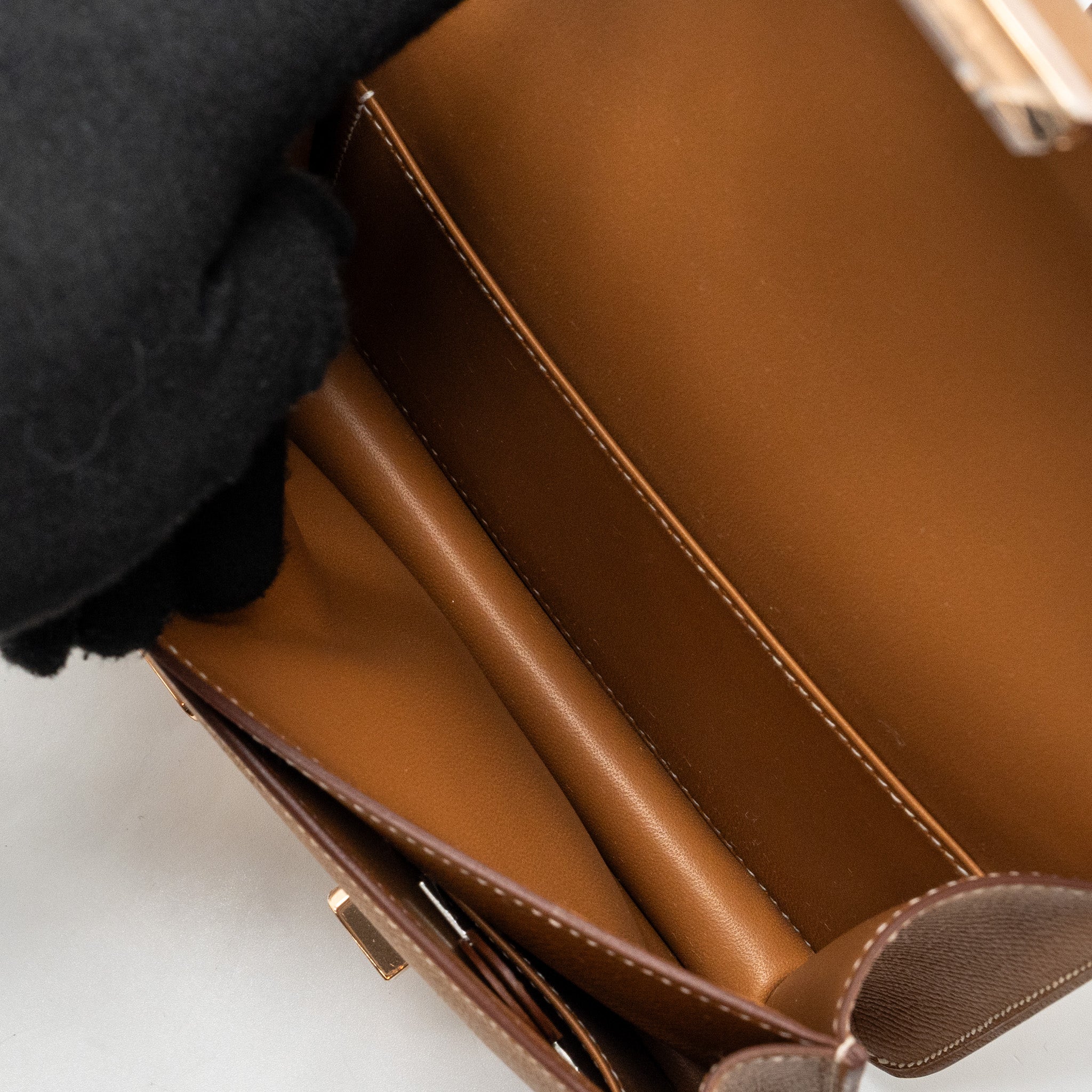 HERMES MINI CONSTANCE EPSOM GOLD RGHW