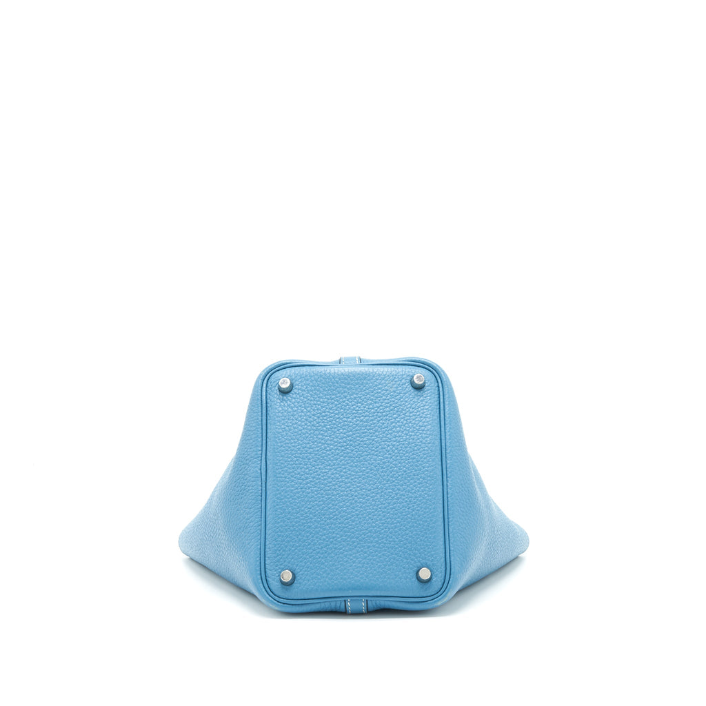 HERMES PICOTIN 18 LOCK BAG CLEMENCE BLUE JEANS SHW