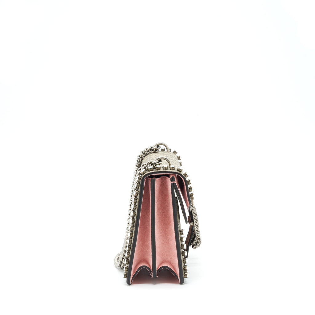 GUCCI DIONYSUS GG SMALL CRYSTAL SHOULDER BAG SHW