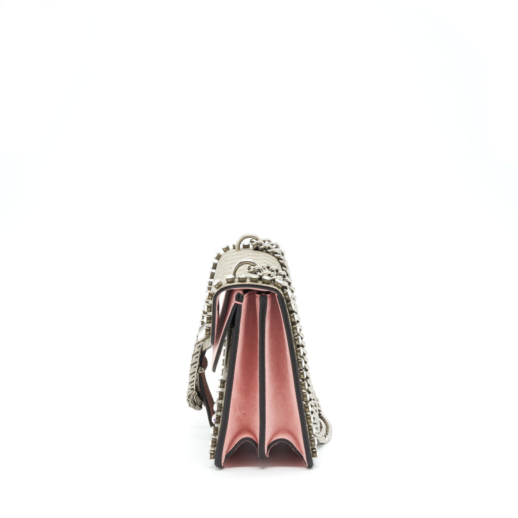 GUCCI DIONYSUS GG SMALL CRYSTAL SHOULDER BAG SHW