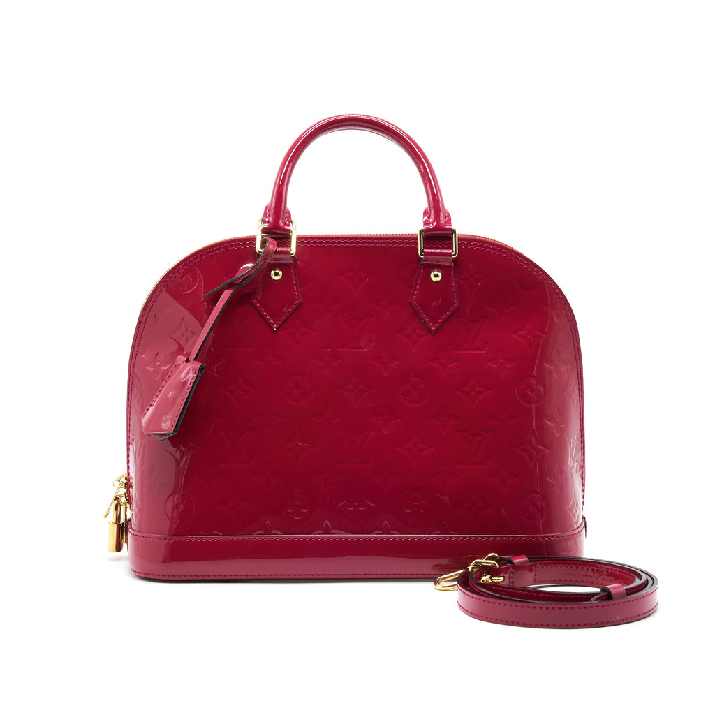 LOUIS VUITTON ALMA PM PATENT LEATHER INDIAN ROSE