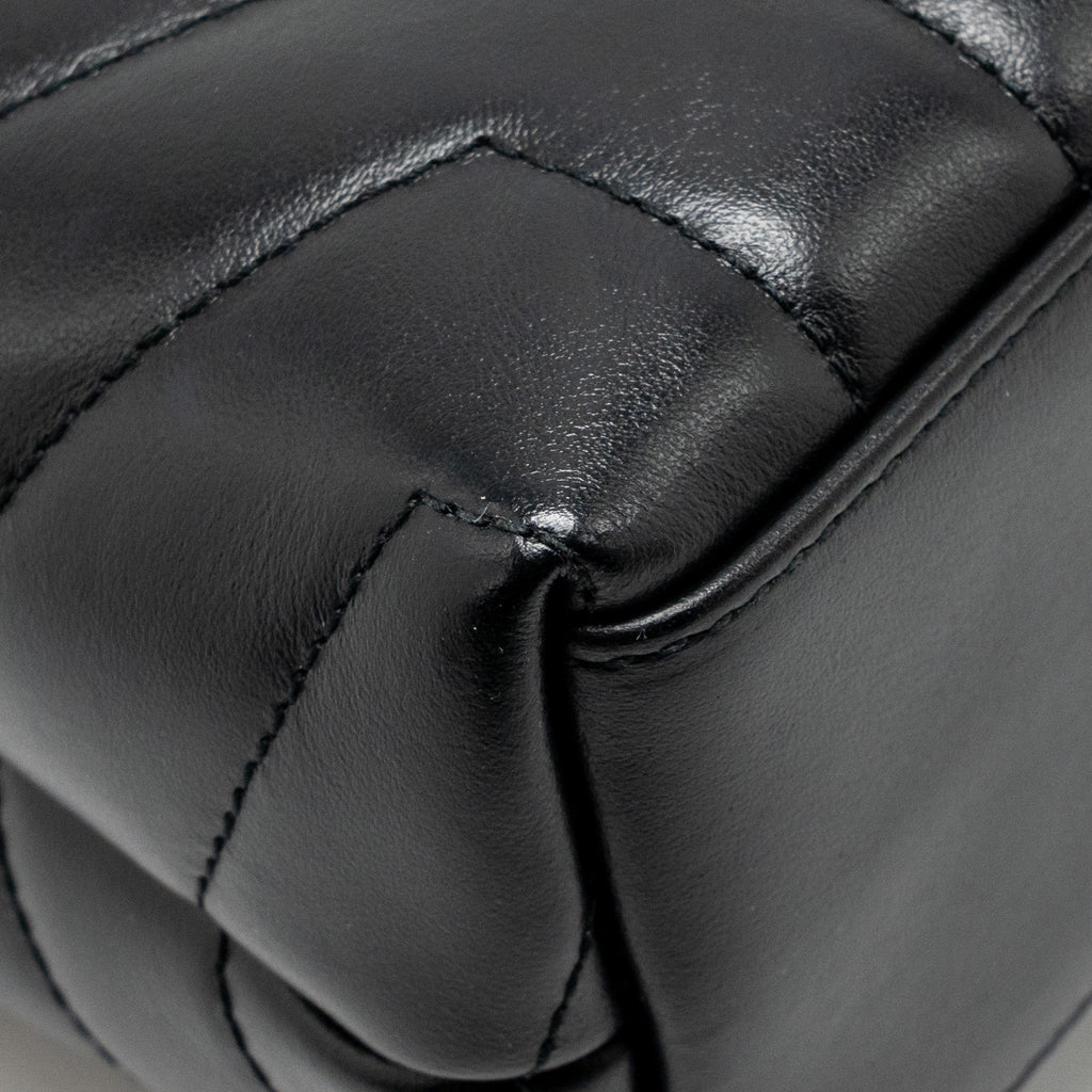 SAINT LAURENT/YSL SMALL LOULOU BAG CALFSKIN BLACK SHW