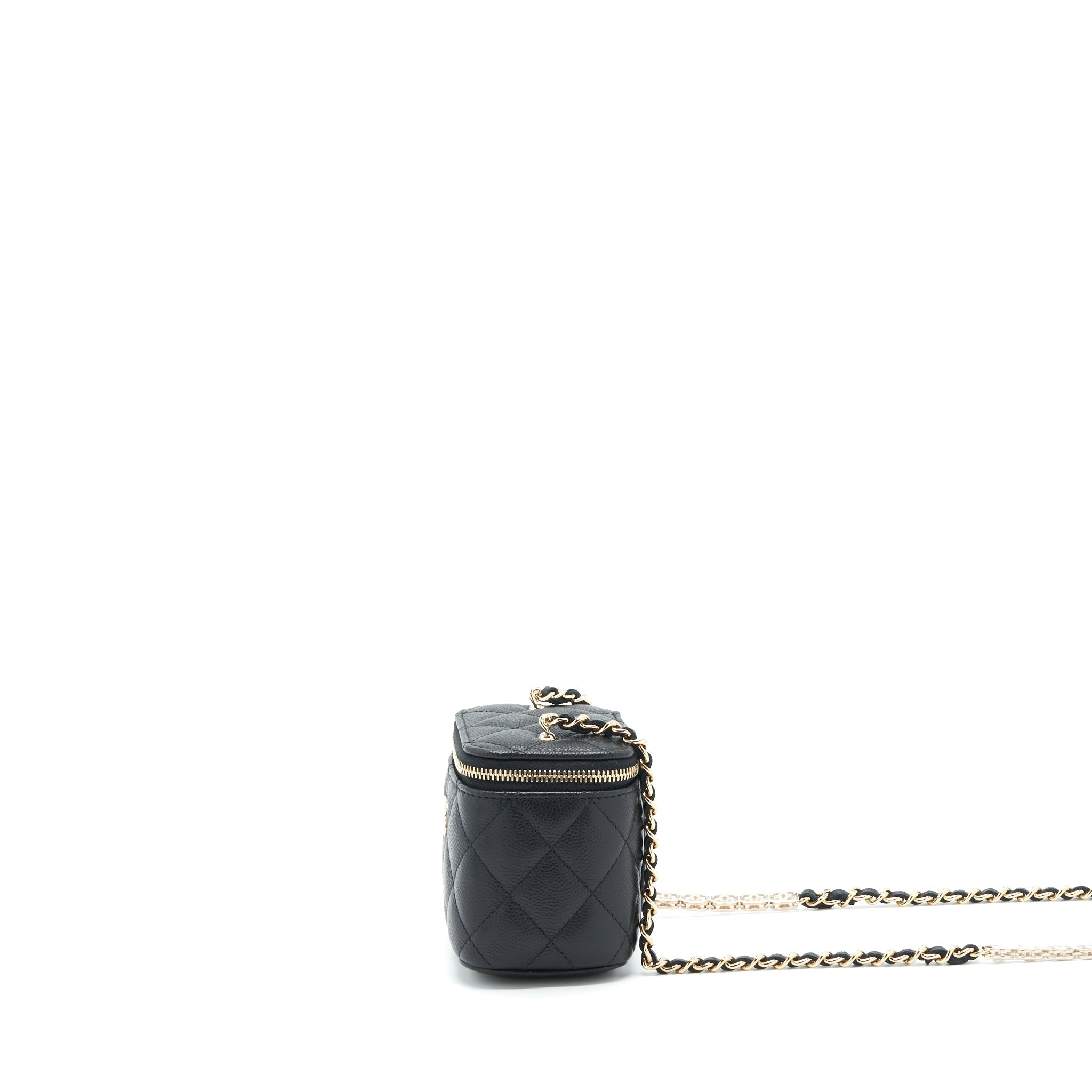 CHANEL MINI VANITY WITH CHAIN CAVIAR BLACK LGHW