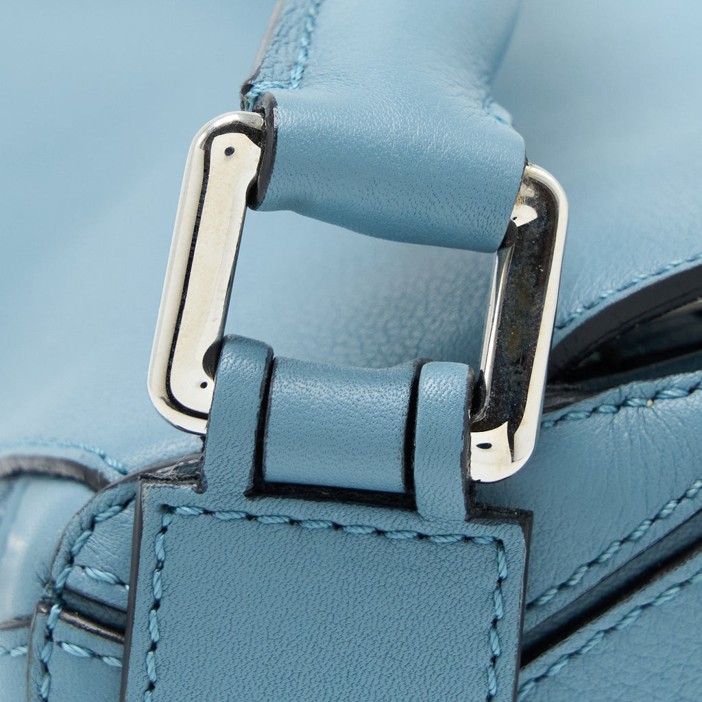 LOEWE SMALL PUZZLE BAG CALFSKIN BLUE SHW