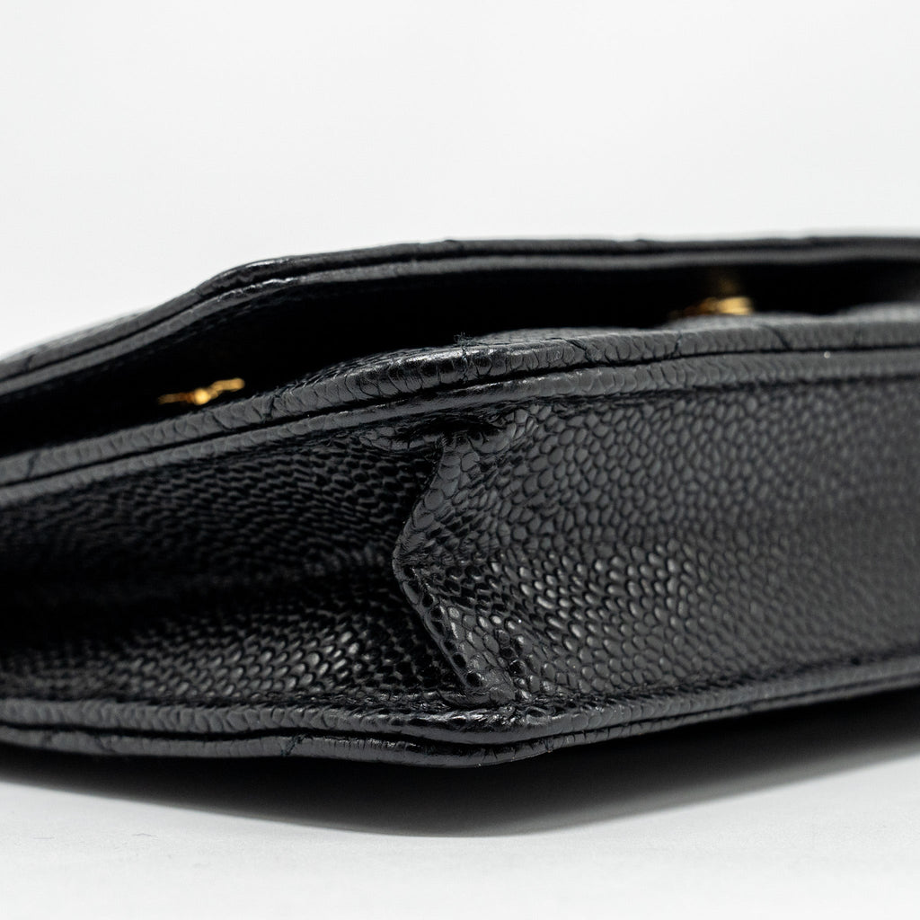 CHANEL CLASSIC WALLET ON CHAIN CAVIAR BLACK GHW