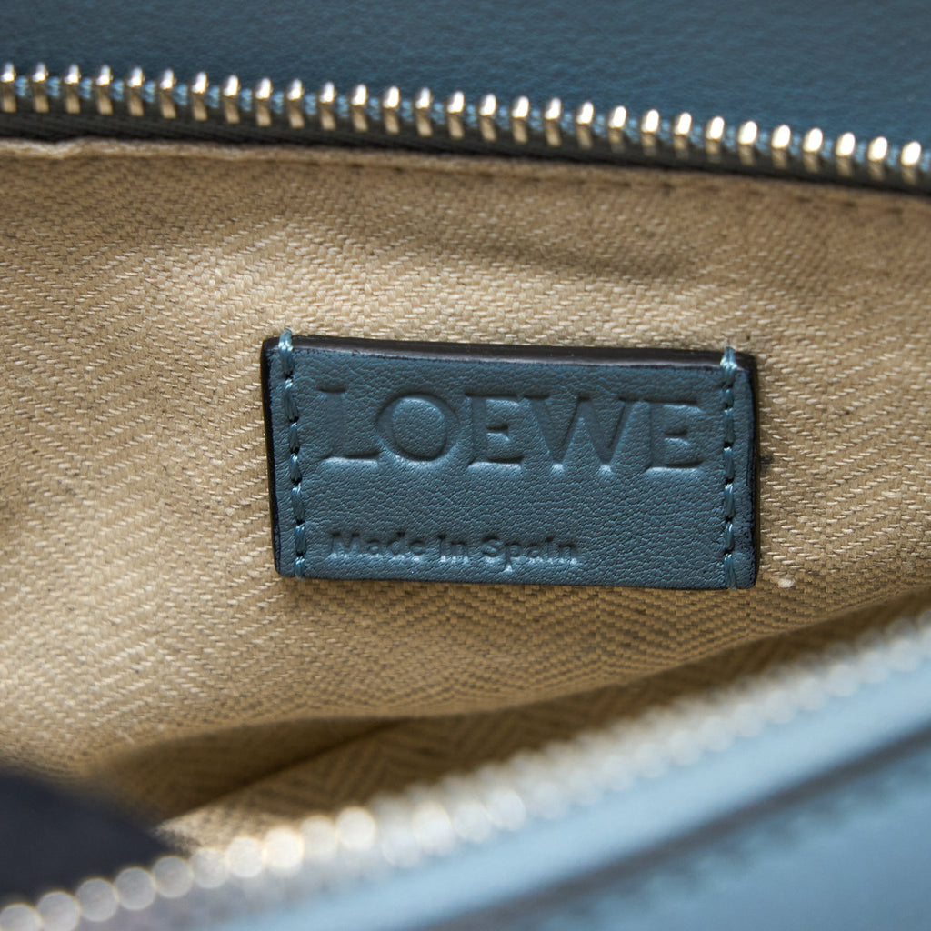 LOEWE SMALL PUZZLE BAG CALFSKIN BLUE SHW