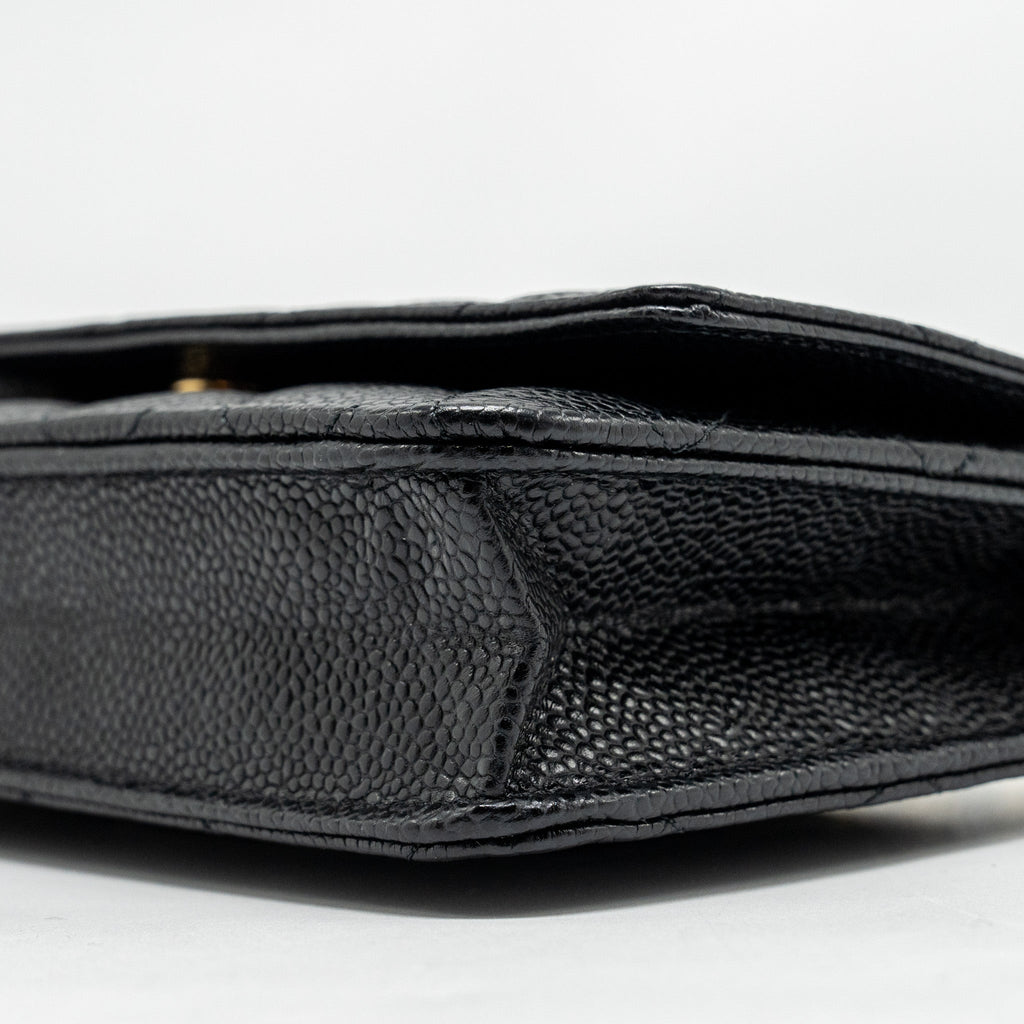 CHANEL CLASSIC WALLET ON CHAIN CAVIAR BLACK GHW