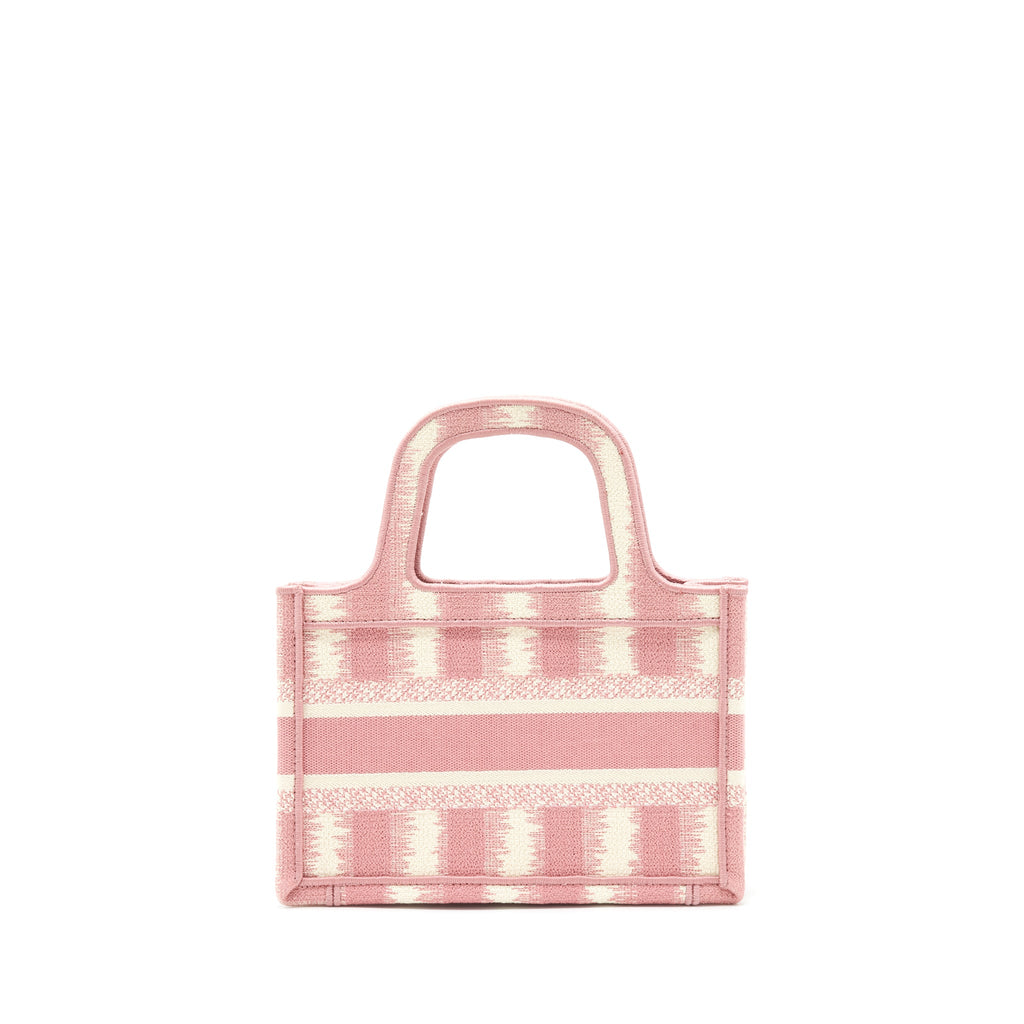 DIOR BOOK TOTE MINI BAG PINK/WHITE