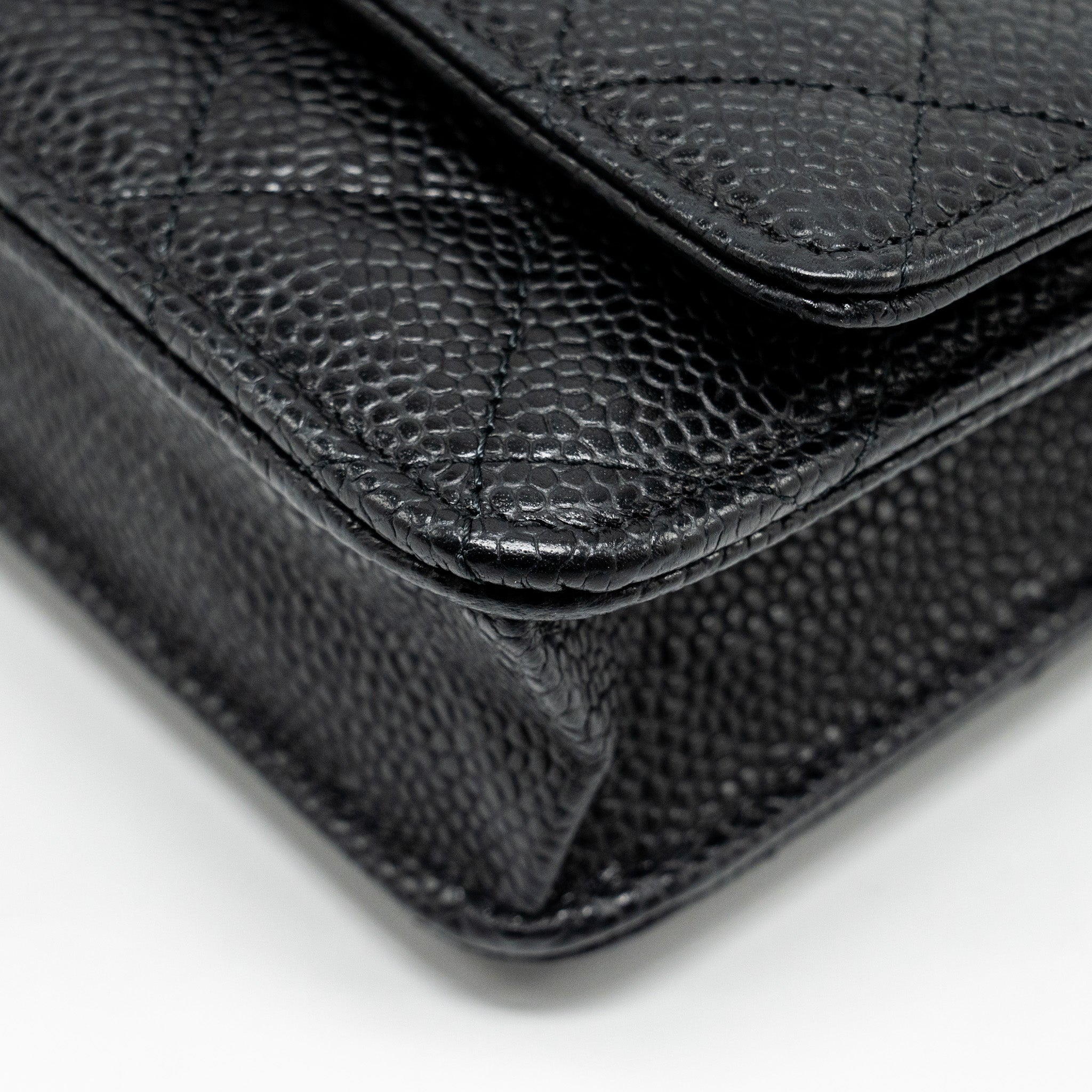 CHANEL CLASSIC WALLET ON CHAIN CAVIAR BLACK GHW