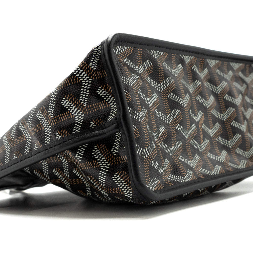 GOYARD MINI ANJOU TOTE BAG CANVAS / CALFSKIN BLACK SHW