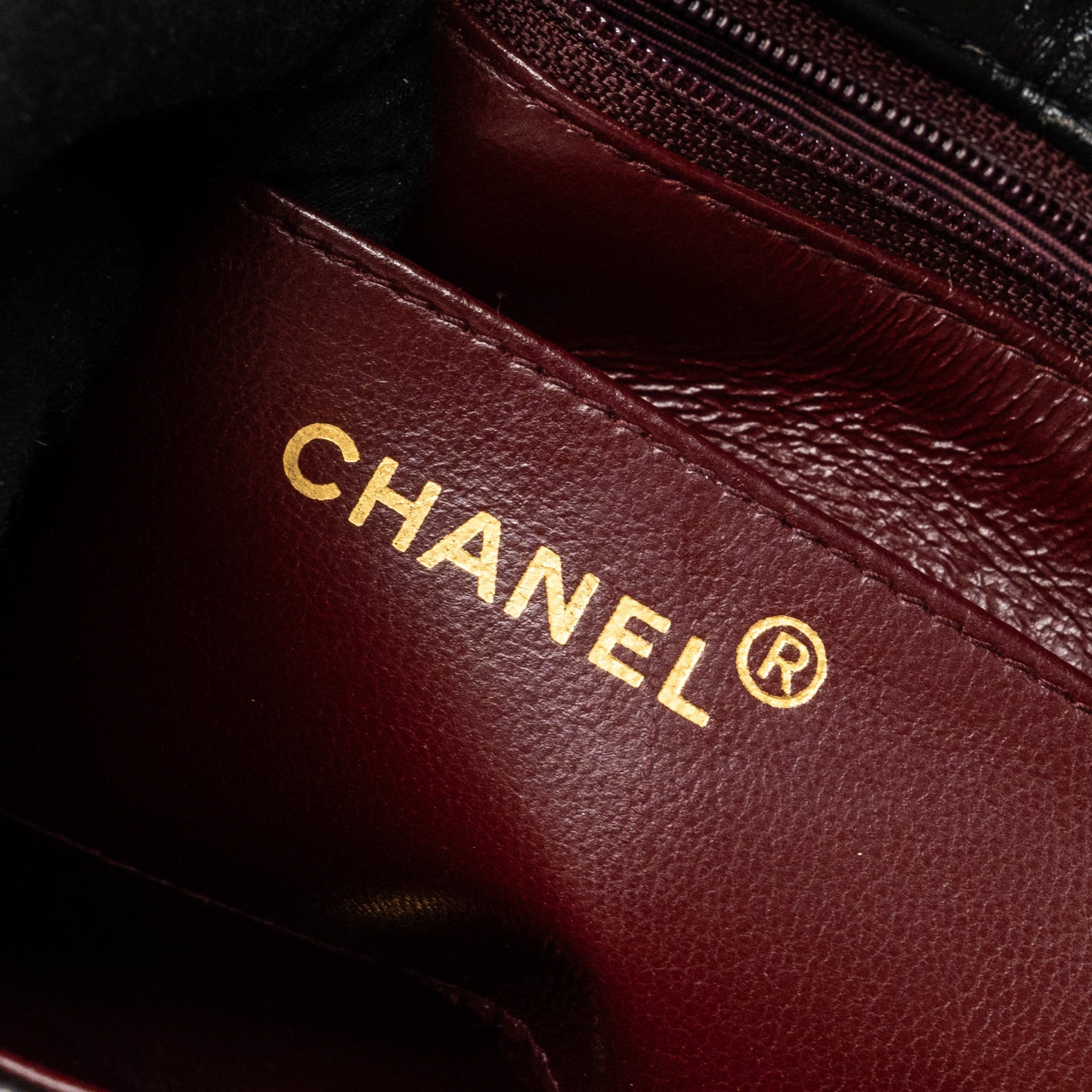 CHANEL VINTAGE SMALL DIANA FLAP BAG LAMBSKIN BLACK GHW