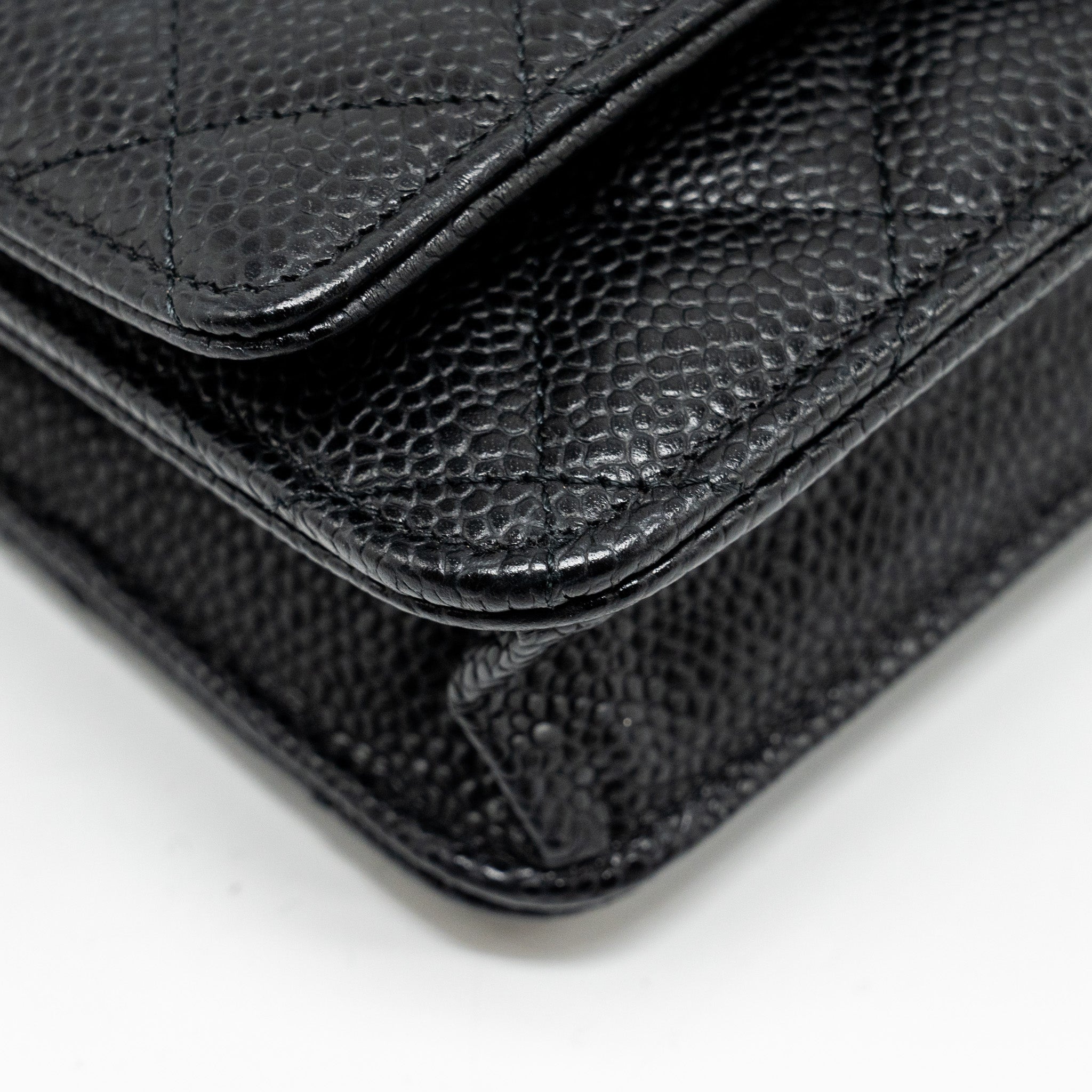 CHANEL CLASSIC WALLET ON CHAIN CAVIAR BLACK GHW