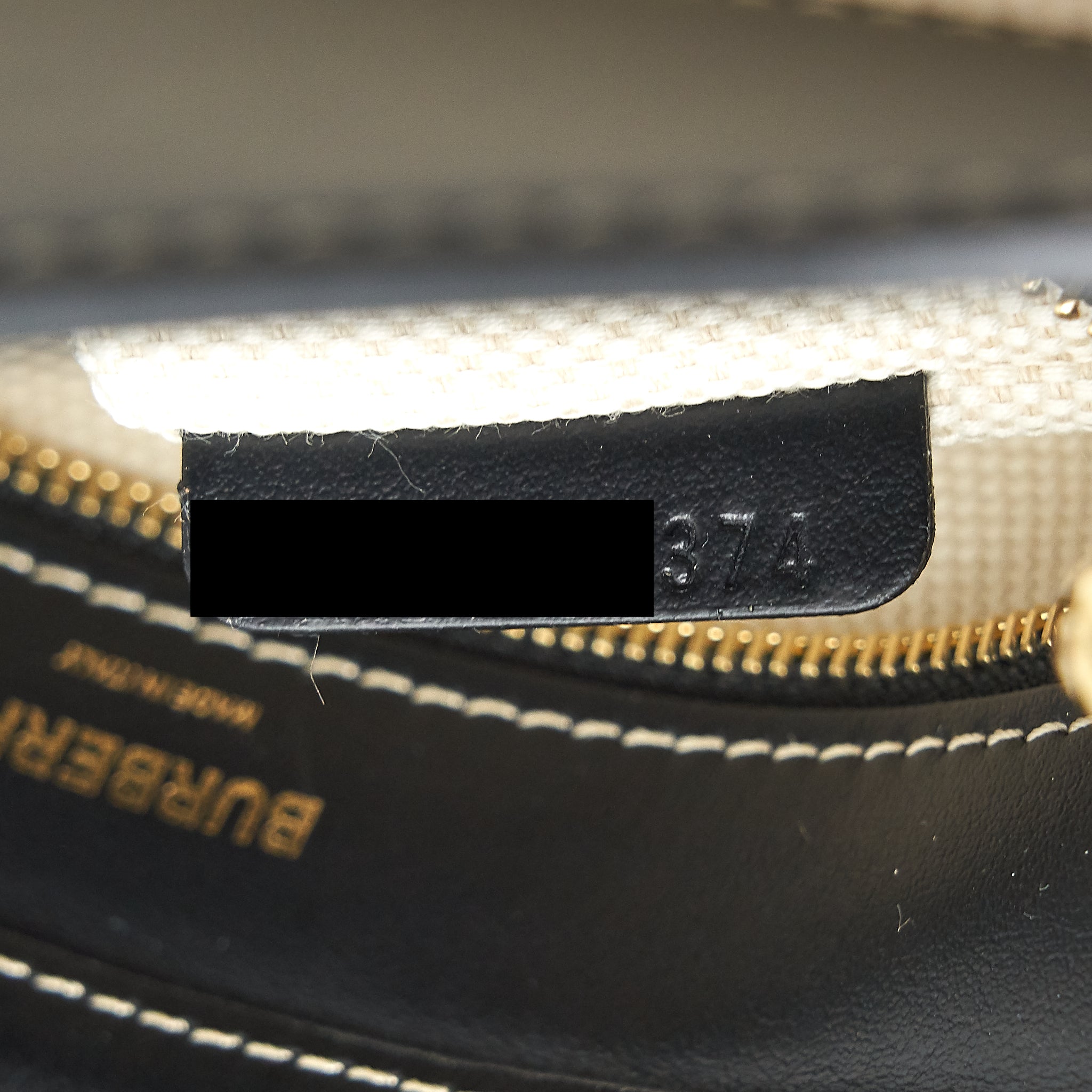 BURBERRY MINI TWO-TONE CANVAS/LEATHER POCKET BAG