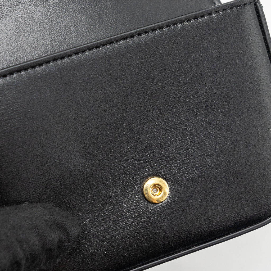 CELINE MINI CLAUDE SHINY CALFSKIN BLACK GHW