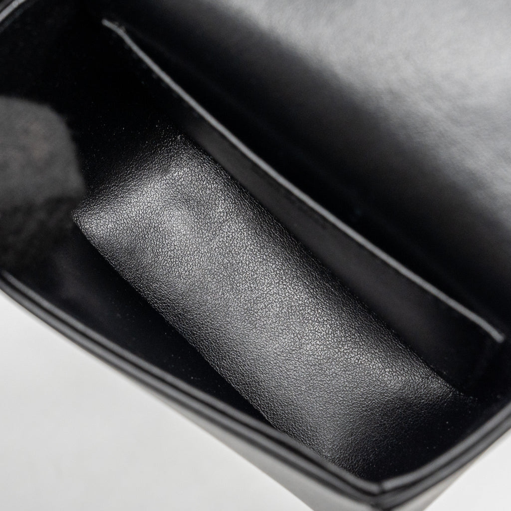 CELINE MINI CLAUDE SHINY CALFSKIN BLACK GHW
